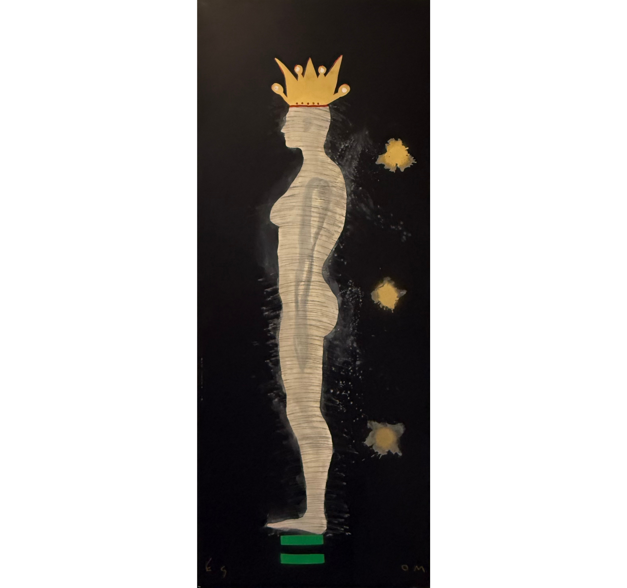 45. “Coronation Silhouette Queen on Black” Tony Mose | 32” x 80” | $5800