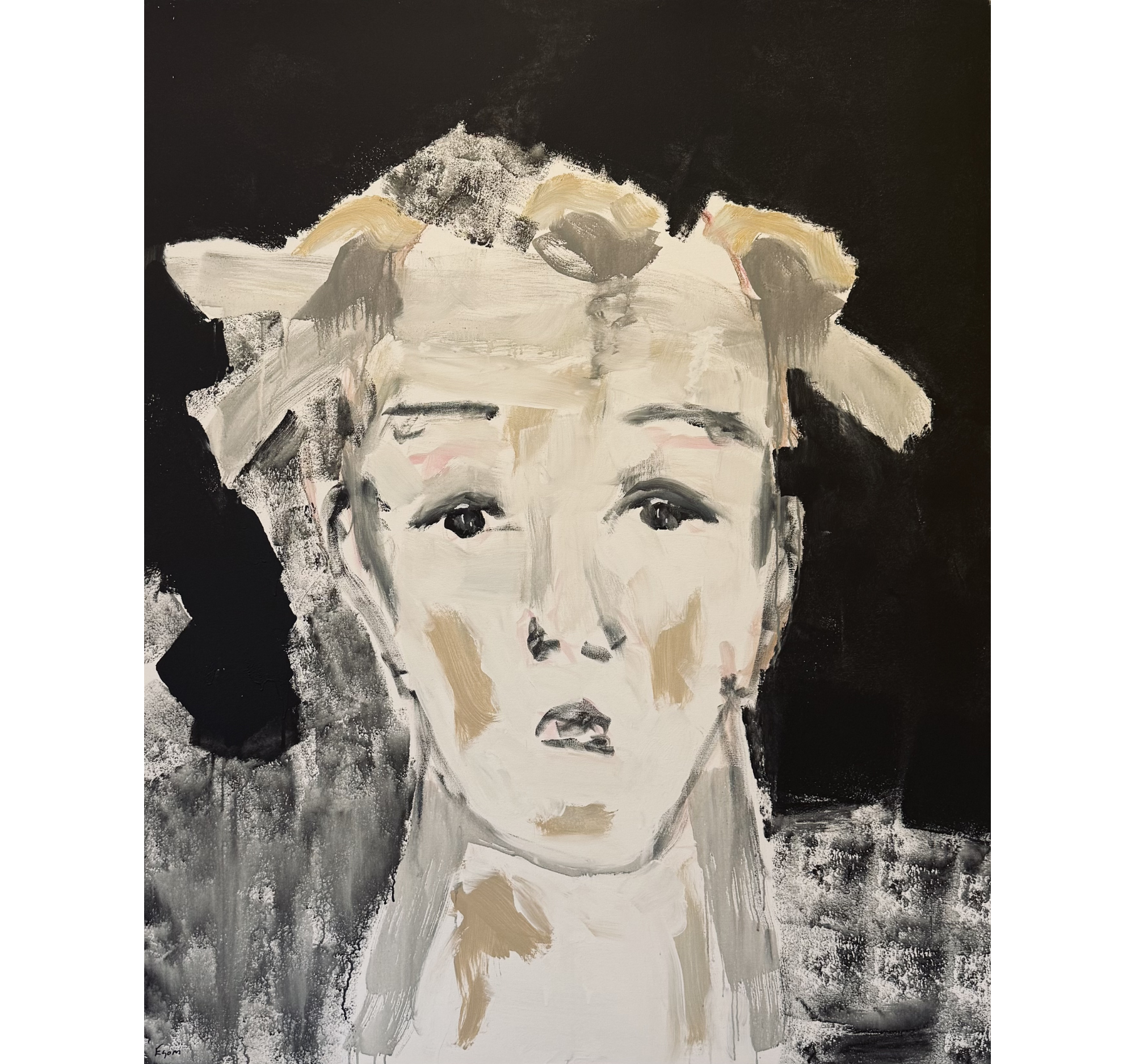 20. "Crowned Figure on Black" Tony Mose | 48" x 60" | $6480