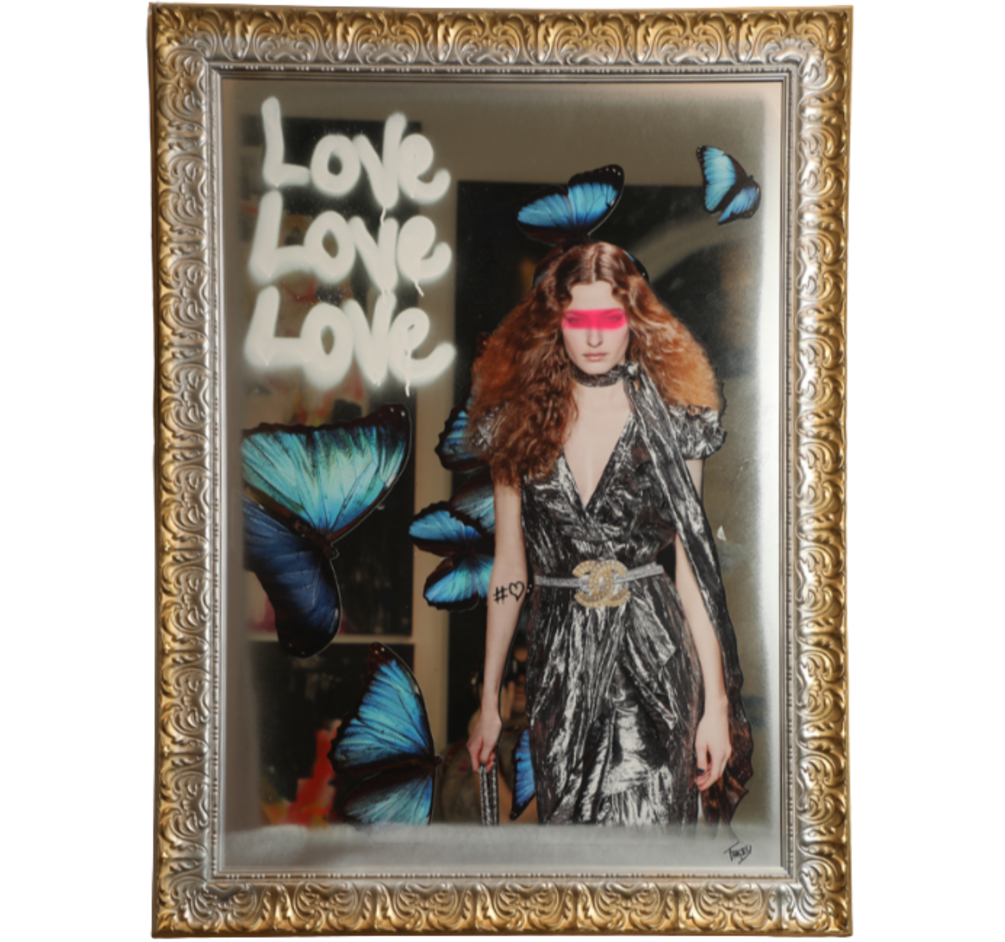 46. "Fantasy Figure with Blue Butterflies" Tracey Mose | 36.5" x 46.5" | $4800