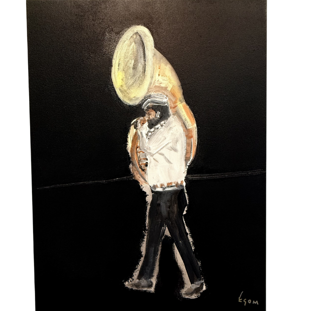 19. "The Tuba Player" Tony Mose | 18" x 24" | $1200