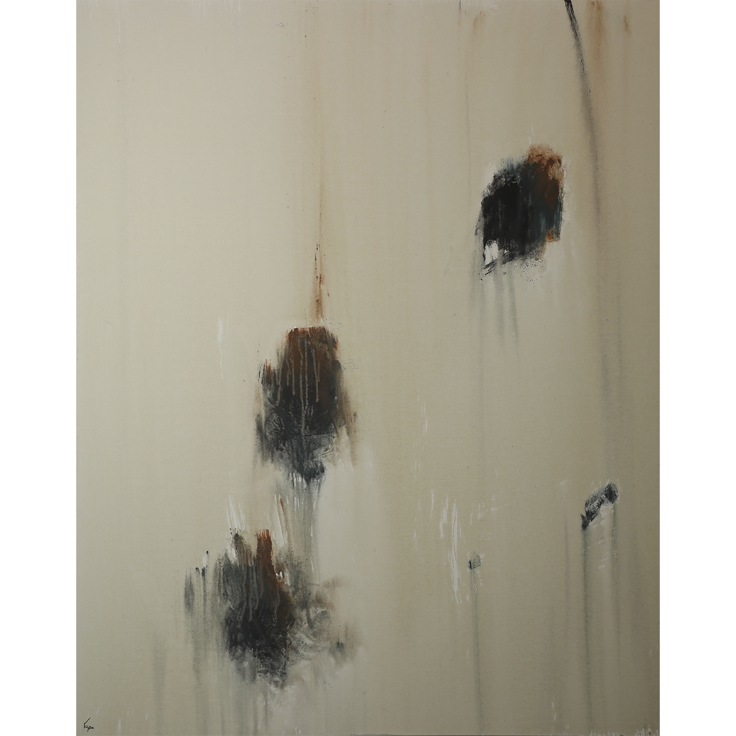 "Abstract in Blue and Brown" • 48 x 60