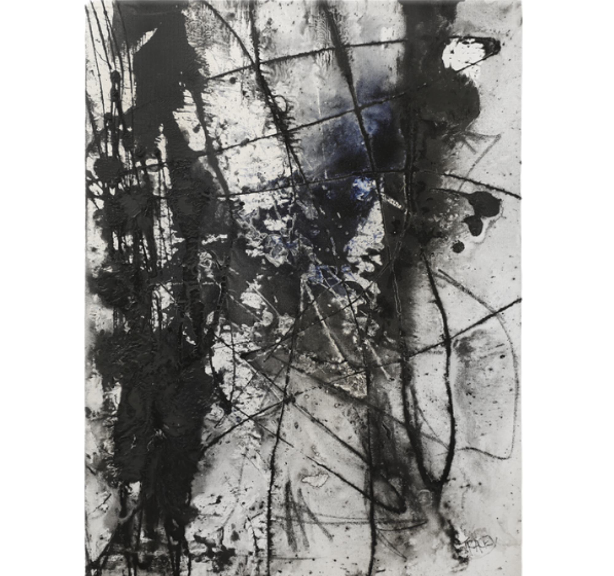 42. "Indigo Storm" Tracey Mose | 30" x 40" | $1800