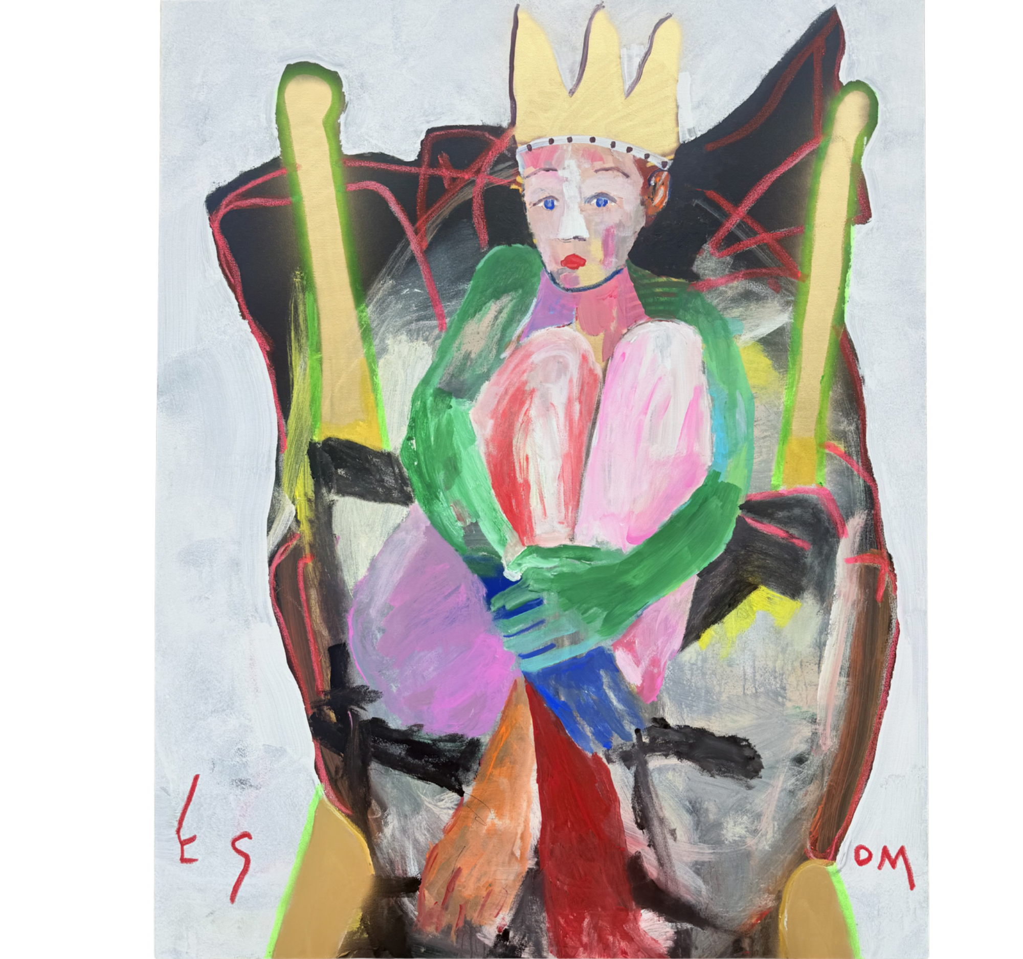 “Abstract Royal in a Chair” Tony Mose | 60” x 48” | $6,500