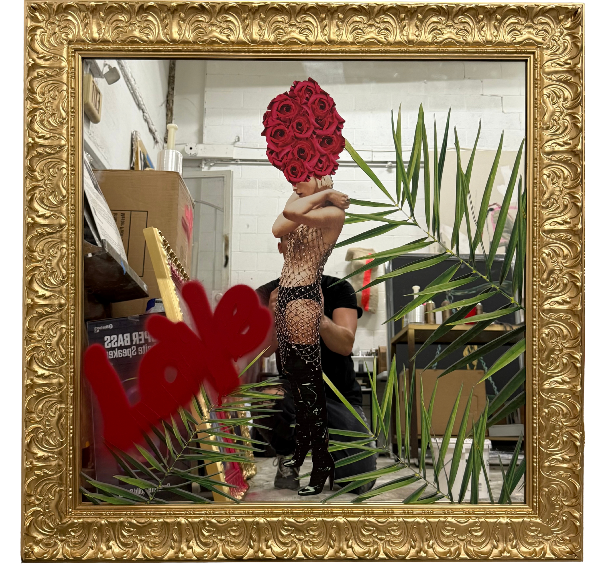 “Fantasy Figure; Queen of Palms” Tracey Mose | 36.5” x 36.5” | $4500