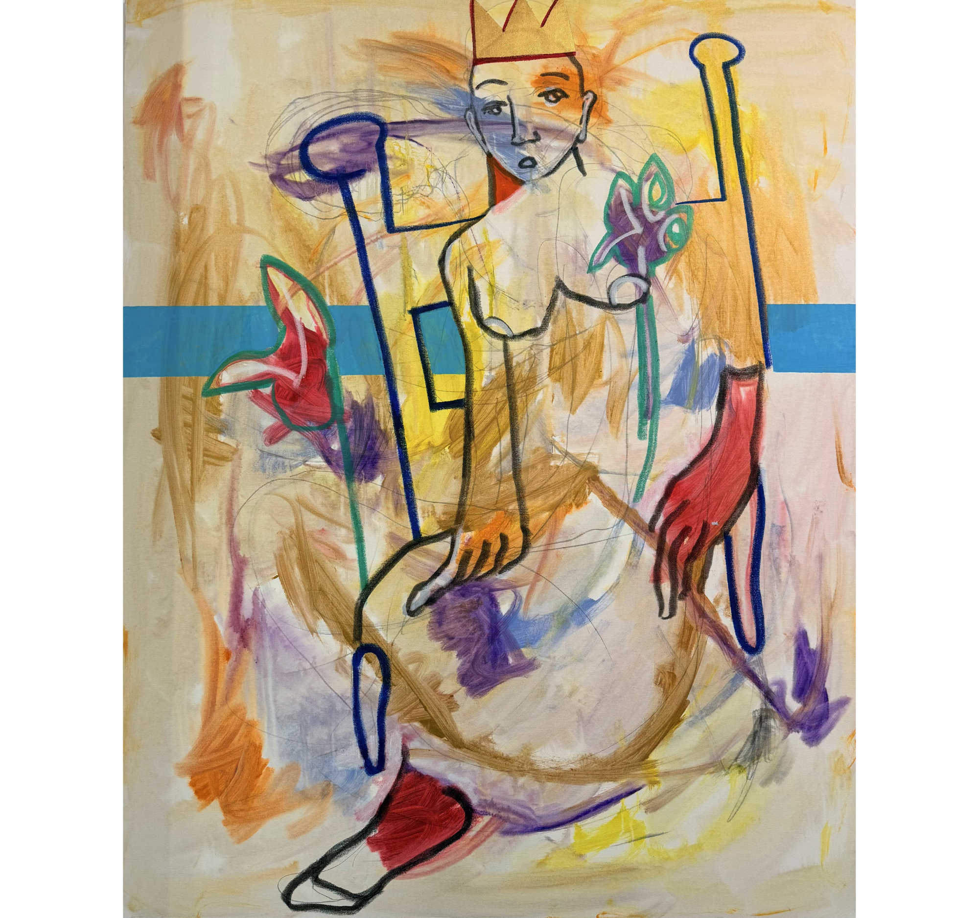 20. "Abstract Angel Figure in Chair" Tony Mose | 48" x 60" | $6480