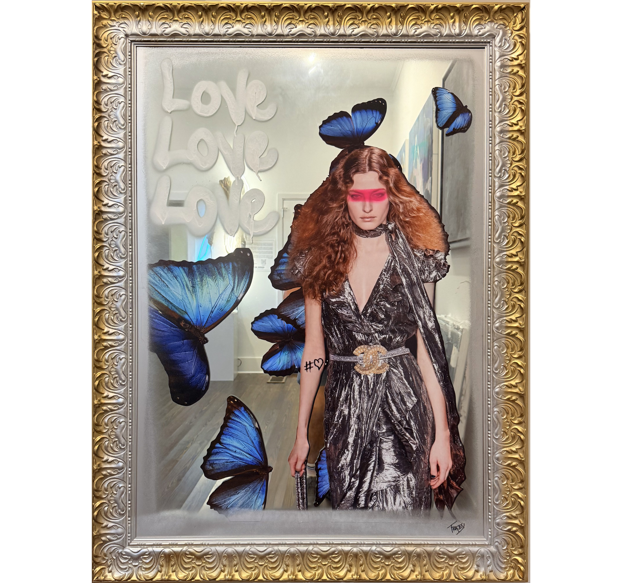 86. “Butterfly Girl, Disco Belt” Tracey Mose | 36.5” x 46.5” | $4800