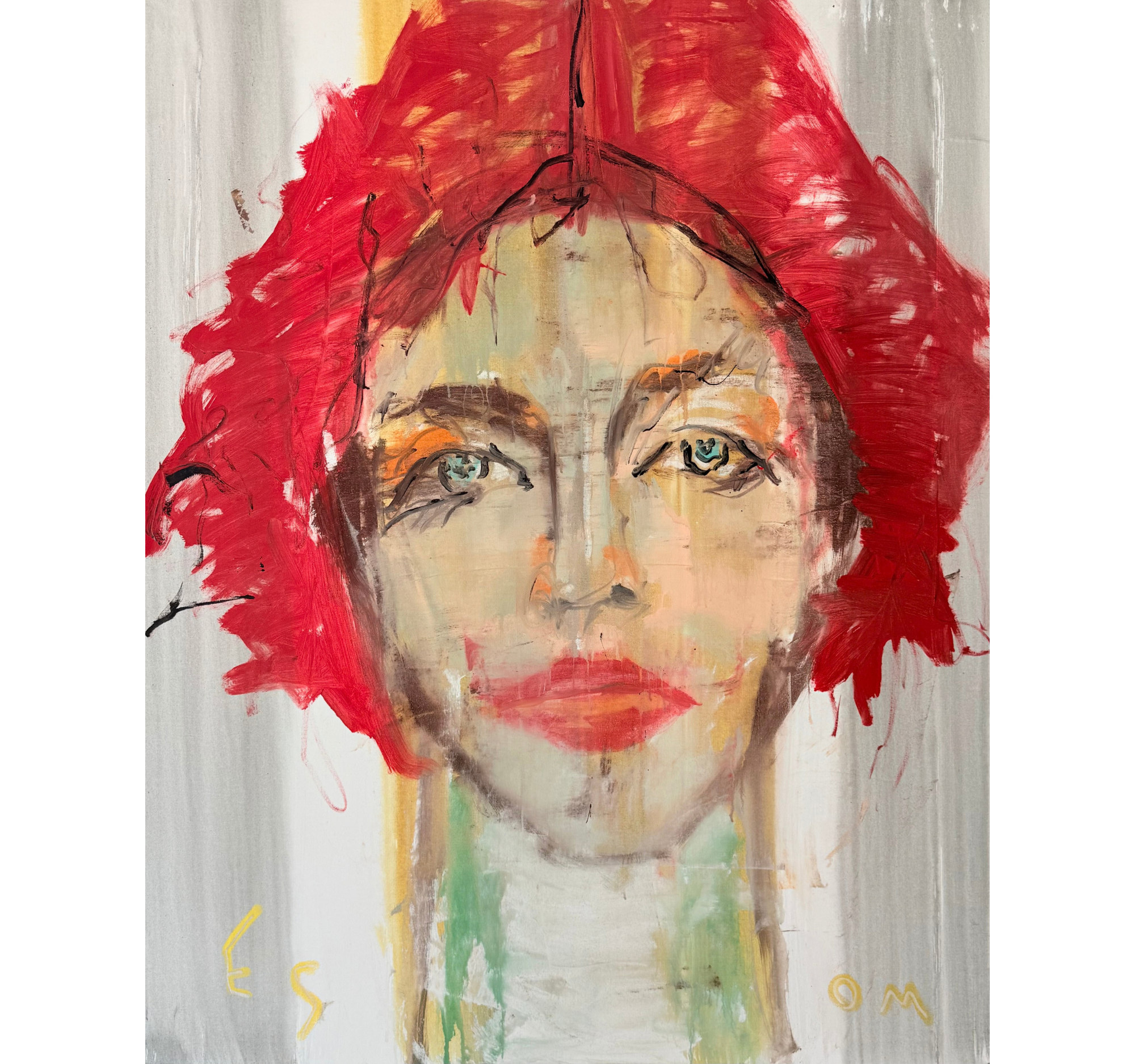 8. “Up Close in Red” Tony Mose | 48” x 60” | $6500