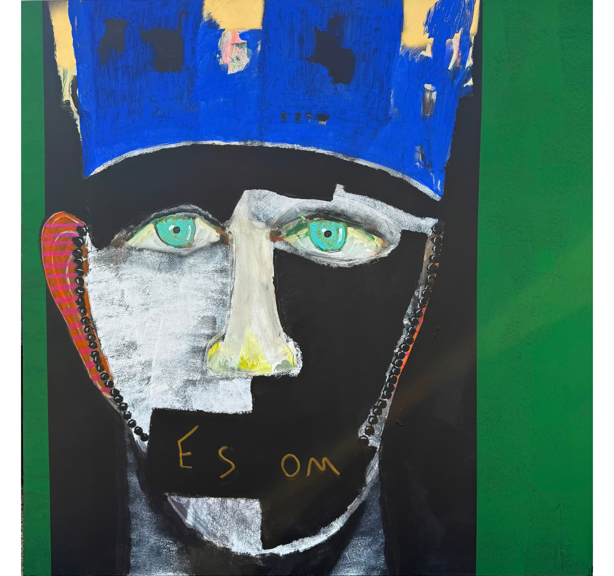 “Figure in Shadow with Blue Crown” Tony Mose | 72” x 72” | $11,700
