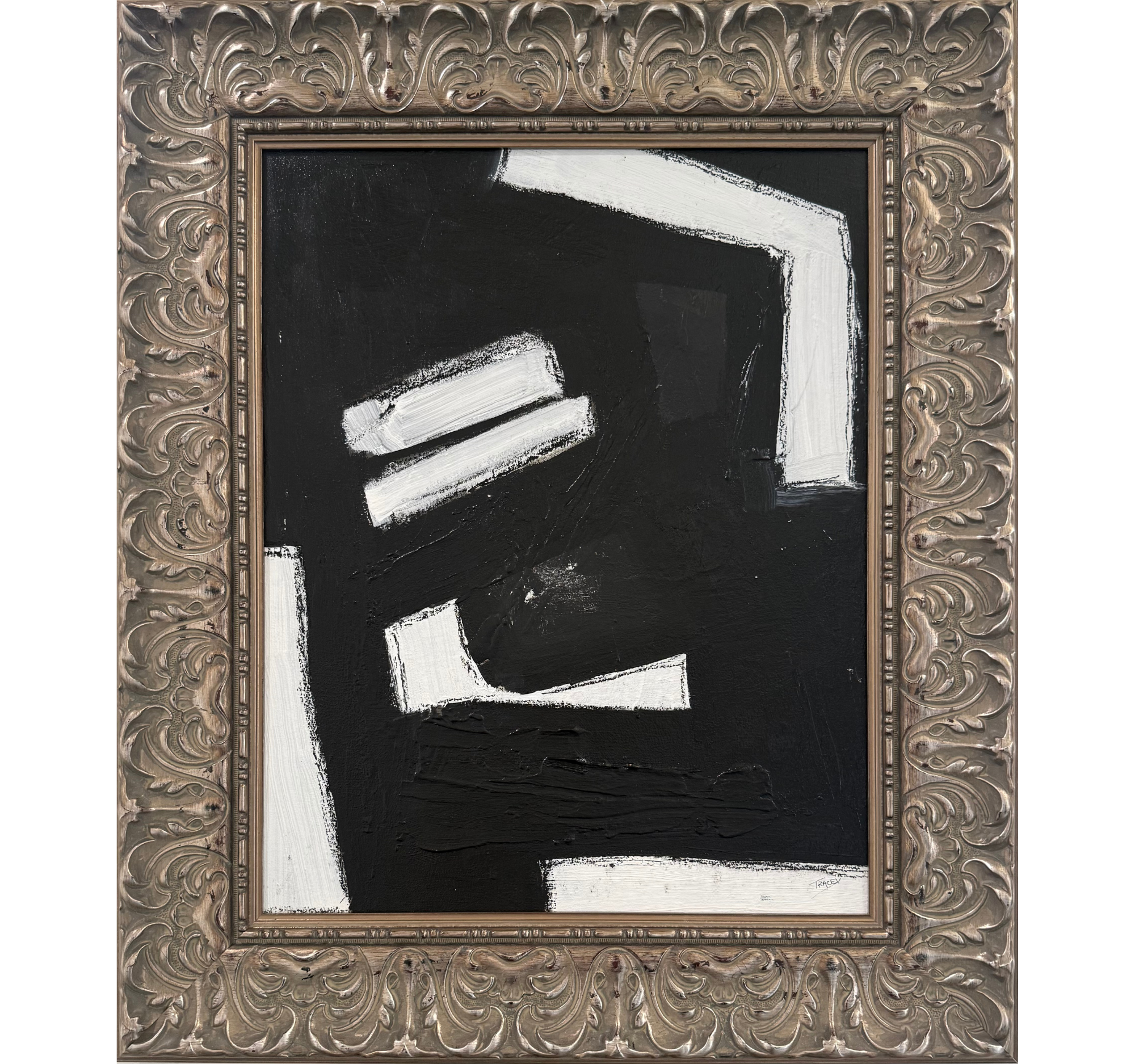 116. "Black and White Study 7" Tracey Mose | 16" x 24"; Frame: 22.5" x 26.5" | $1400