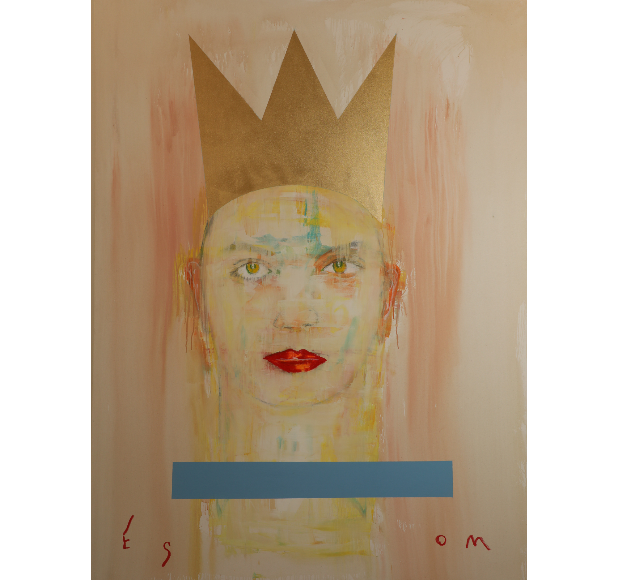 12. "Figure with Gold Crown on Blush" Tony Mose | 72" x 96" | $15,552