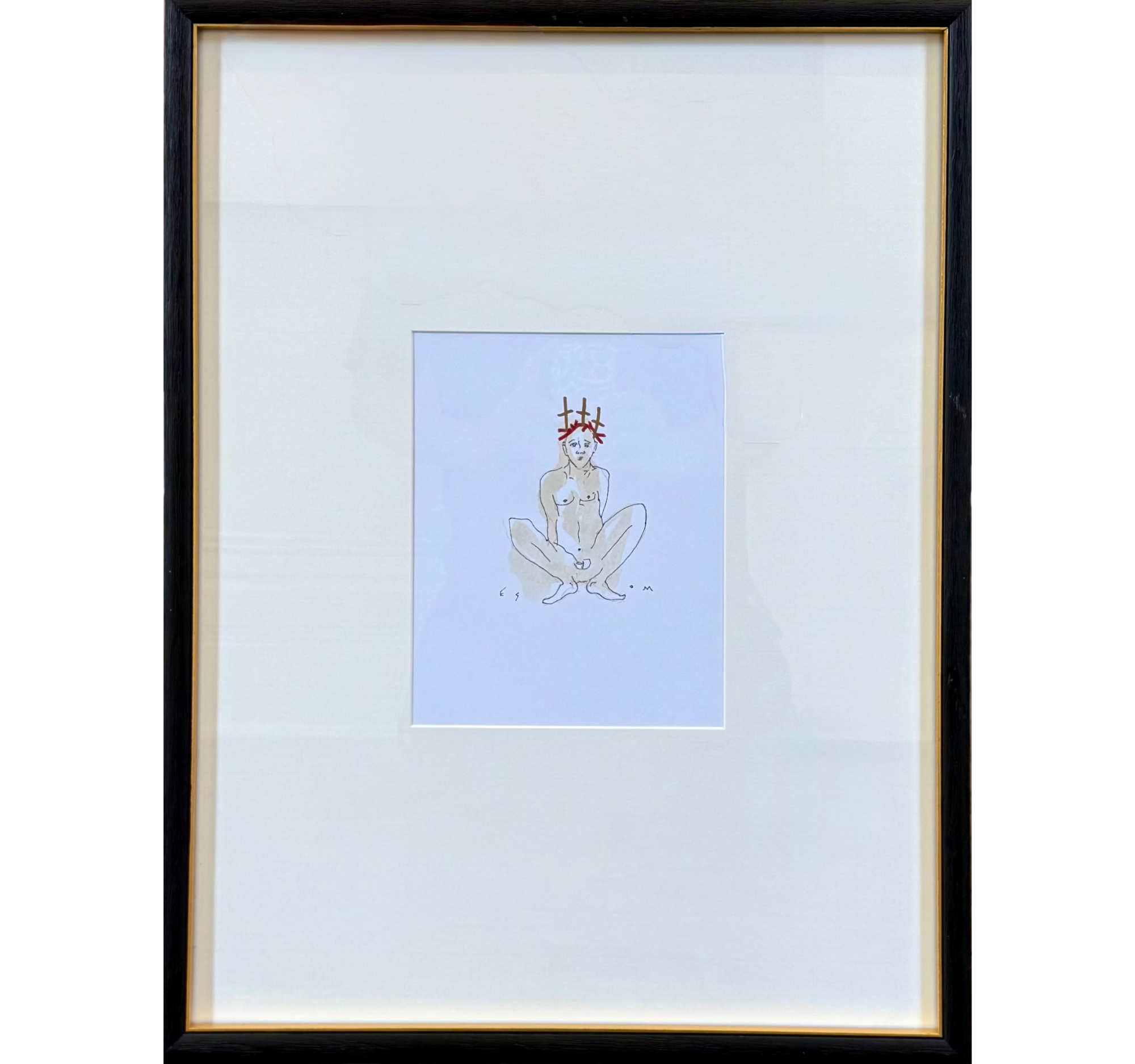 49. “Coffee Sketch” Tony Mose | 8” x 10”; Frame: 19” x 25” | $1600