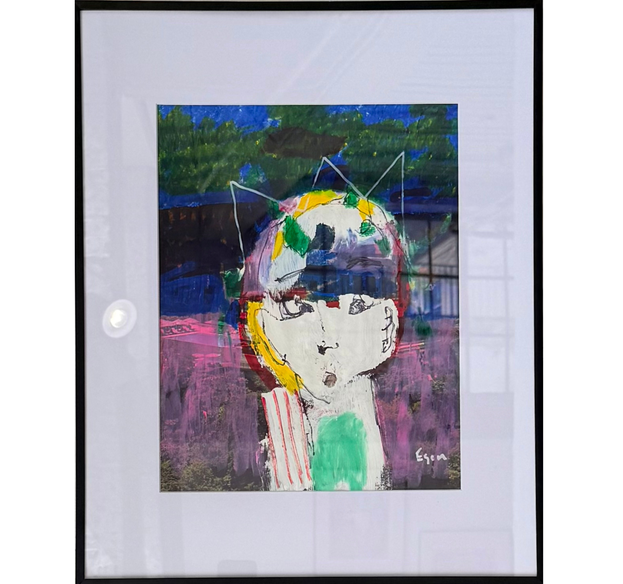 124. "Magazine Sketch 1" Tony Mose | 11" x 14"; Frame: 16.5" x 20.5" | $1200