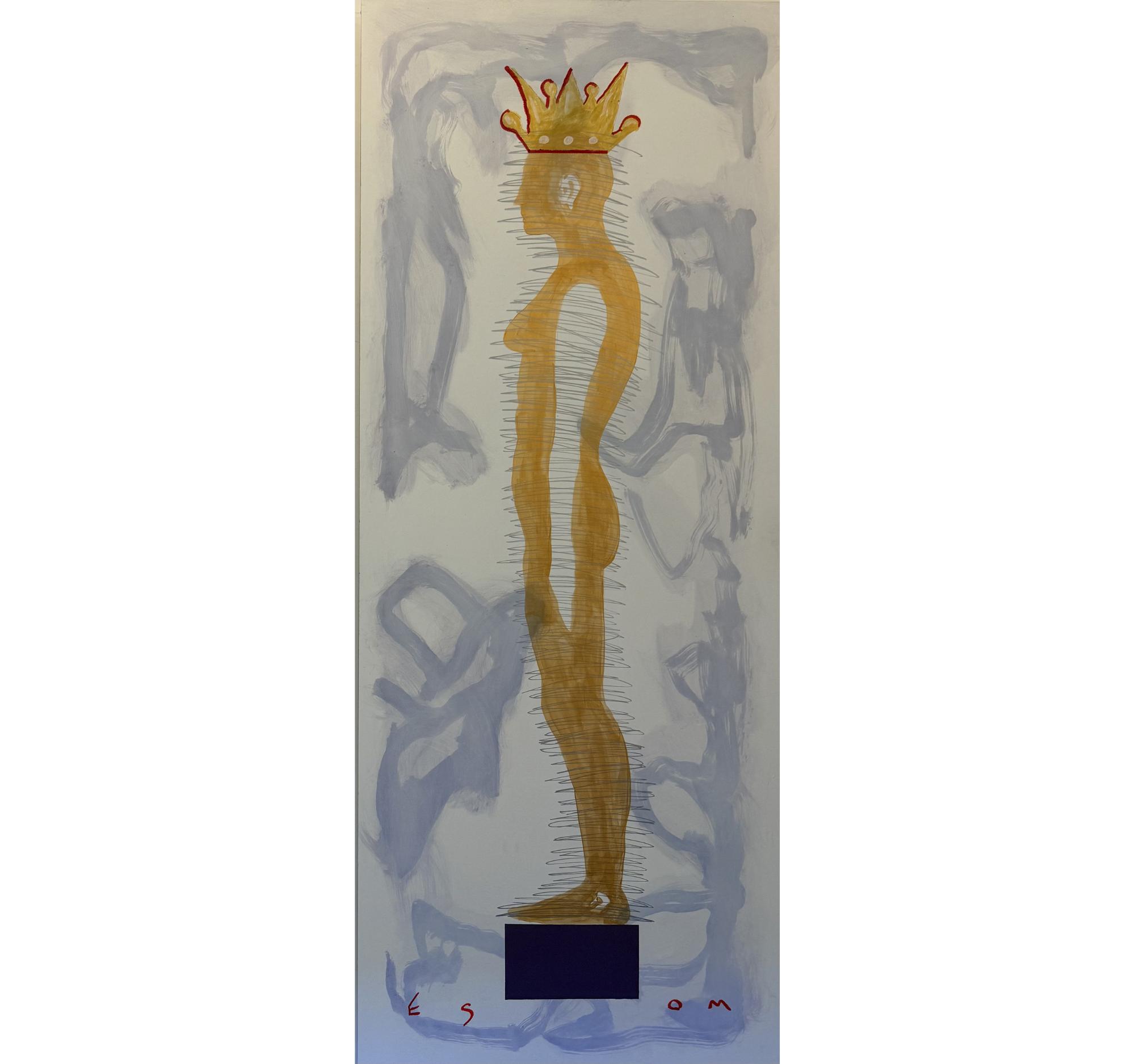 14. "Coronation Silhouette Queen on Lavender" Tony Mose | 32" x 80" | $5760