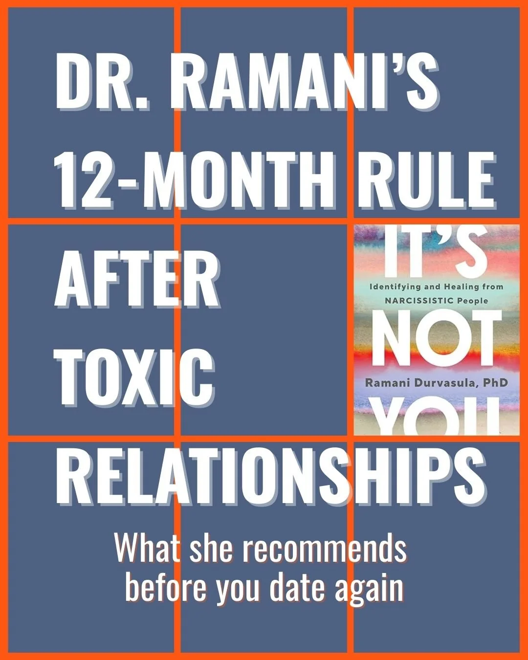 *swipe left&hellip; 

At In Bloom 2025, psychologist and trauma expert Dr. Ramani shared one of the most powerful reframes on healing after toxic relationships.

She calls it the 12-Month Rule.
A full year of no dating, no sex, no apps, no flirting, 