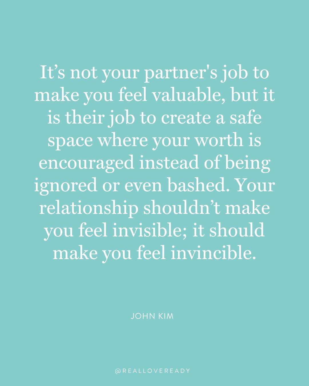 We have learned from therapist John Kim that love is not meant to hand us our worth&hellip;
but it is meant to honor it.

Your partner is not here to define your value.
They are here to protect the space where it already lives.
To water it.
To witnes