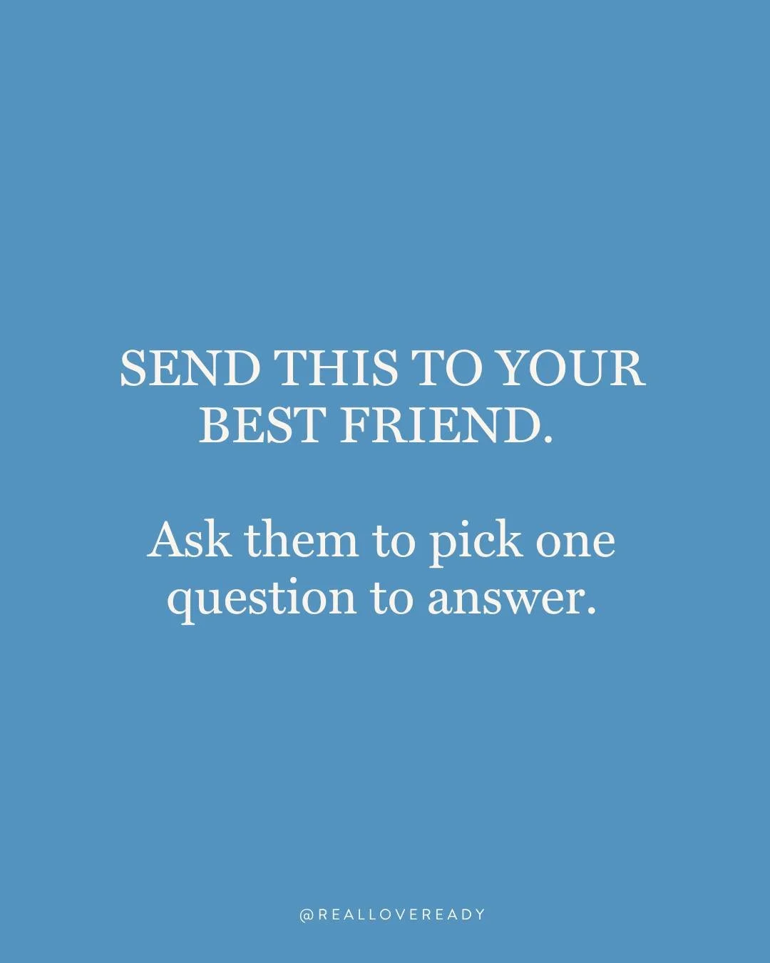 Esther Perel reminds us that love and friendship thrive on curiosity, presence, and meaningful conversations. The quality of our questions shapes the quality of our relationships.

👉 Send this to your best friend and have them answer one question. S
