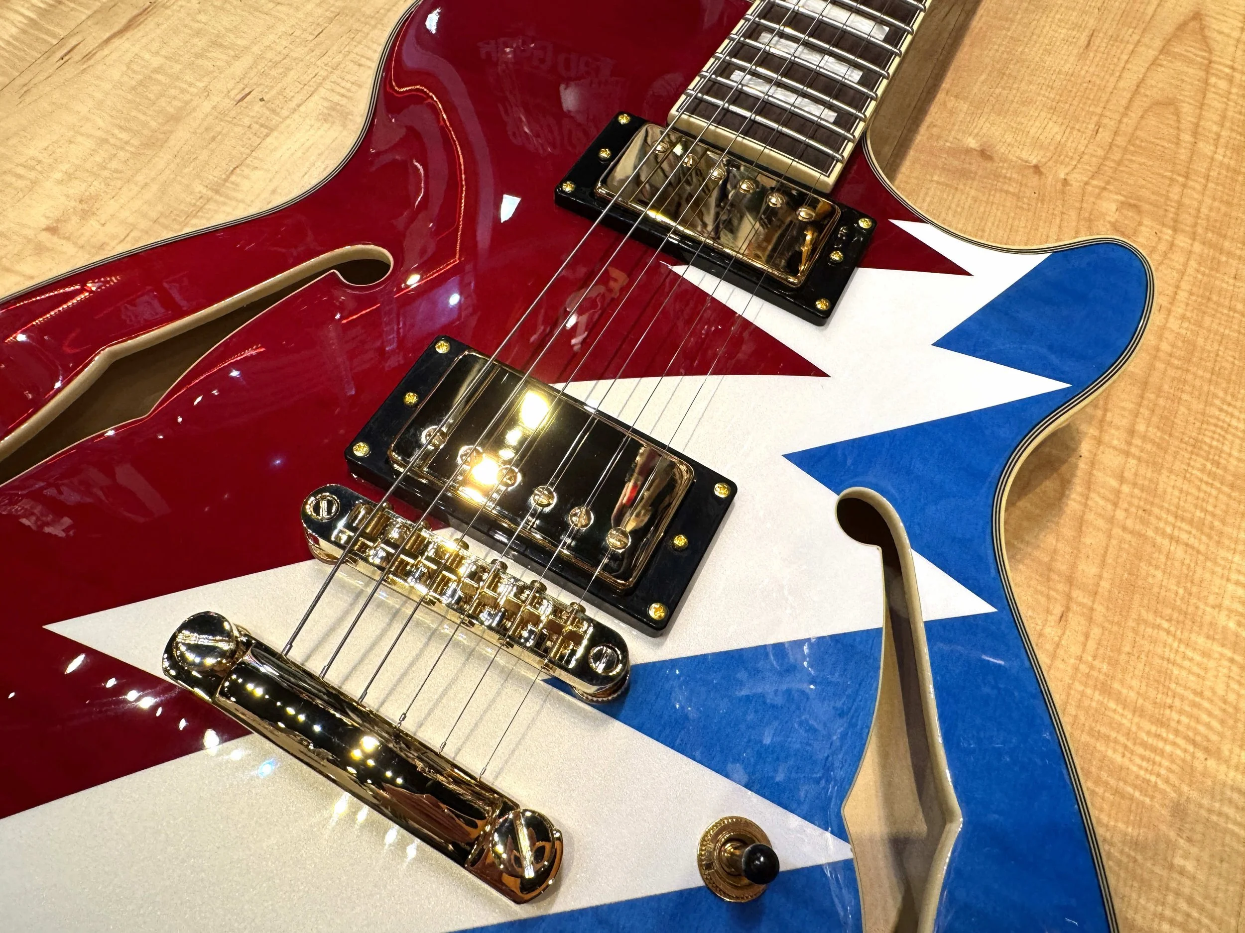 Hardware of the D'angelico Premier Grateful Dead SS Single-Cut Electric Guitar