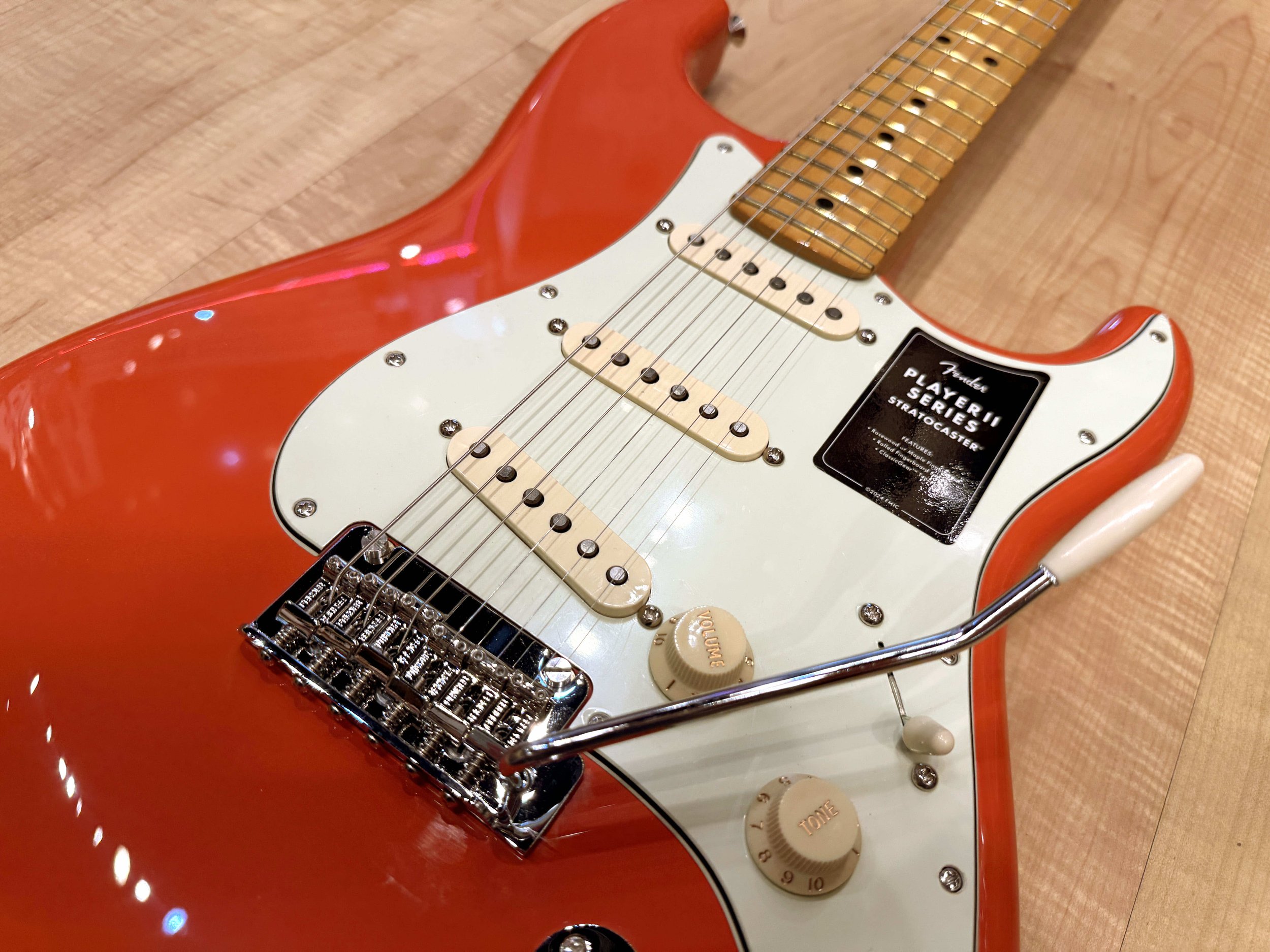 Pickups of the Fender Player II Stratocaster Electric Guitar In Rallye Orange