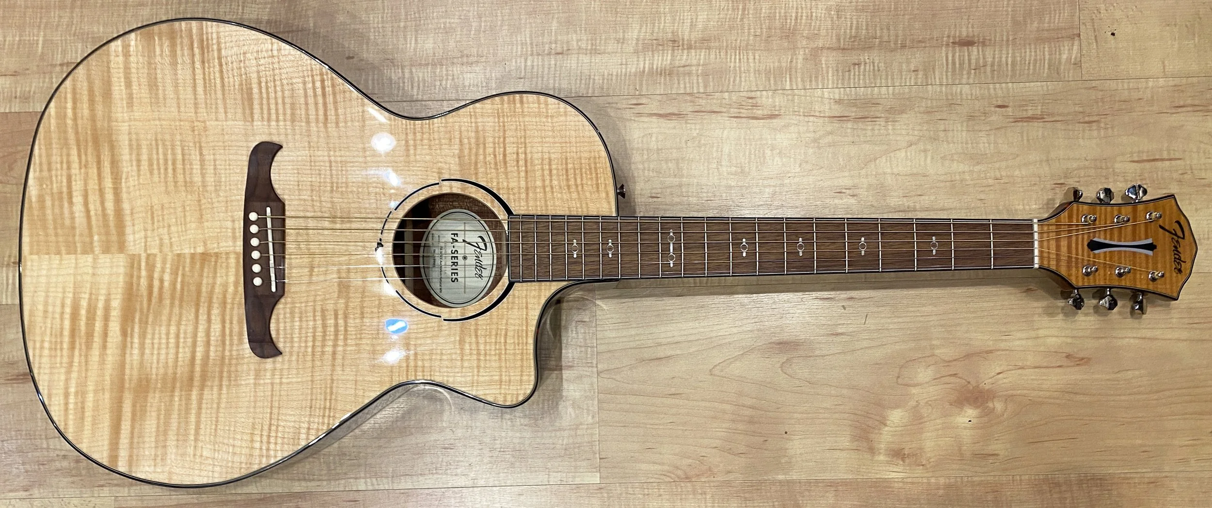 Fender FA-345CE Auditorium Acoustic Electric Guitar (Natural 