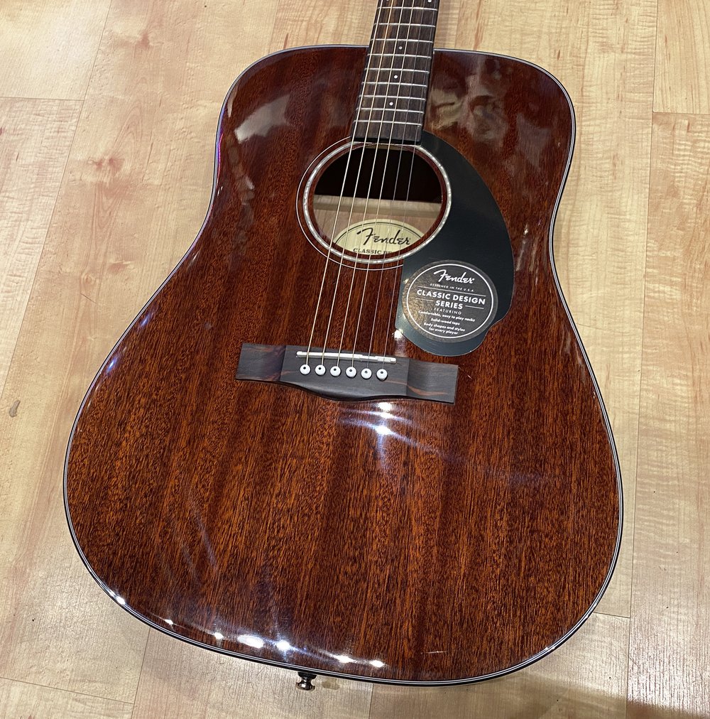 Fender CD-60 Dreadnought Acoustic Electric Guitar V3 w/ Case (All-Mahogany)  — Andy Babiuk's Fab Gear