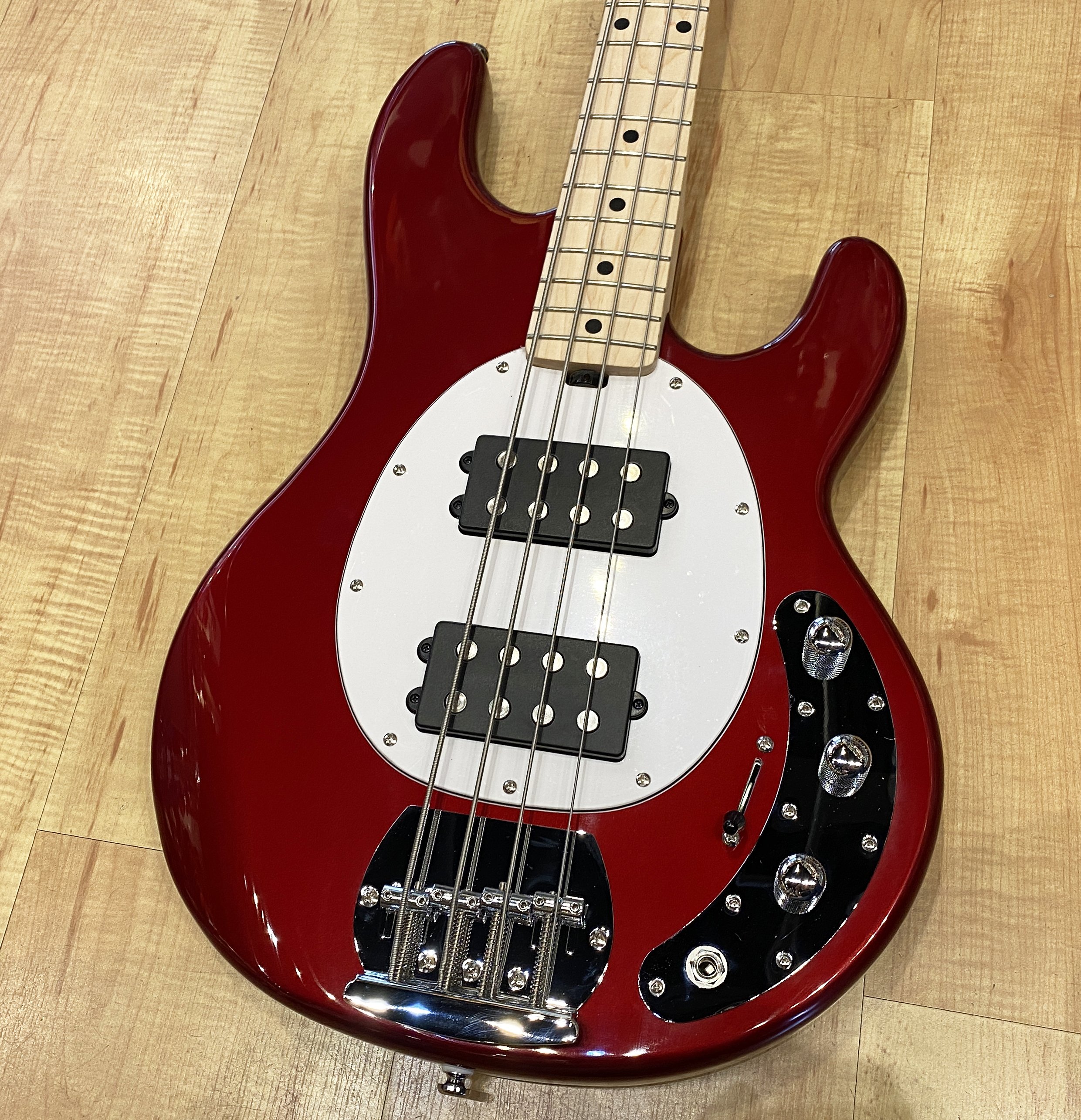 Sterling By Music Man StingRay Ray4HH Bass Candy Apple Red — Andy Babiuk's  Fab Gear