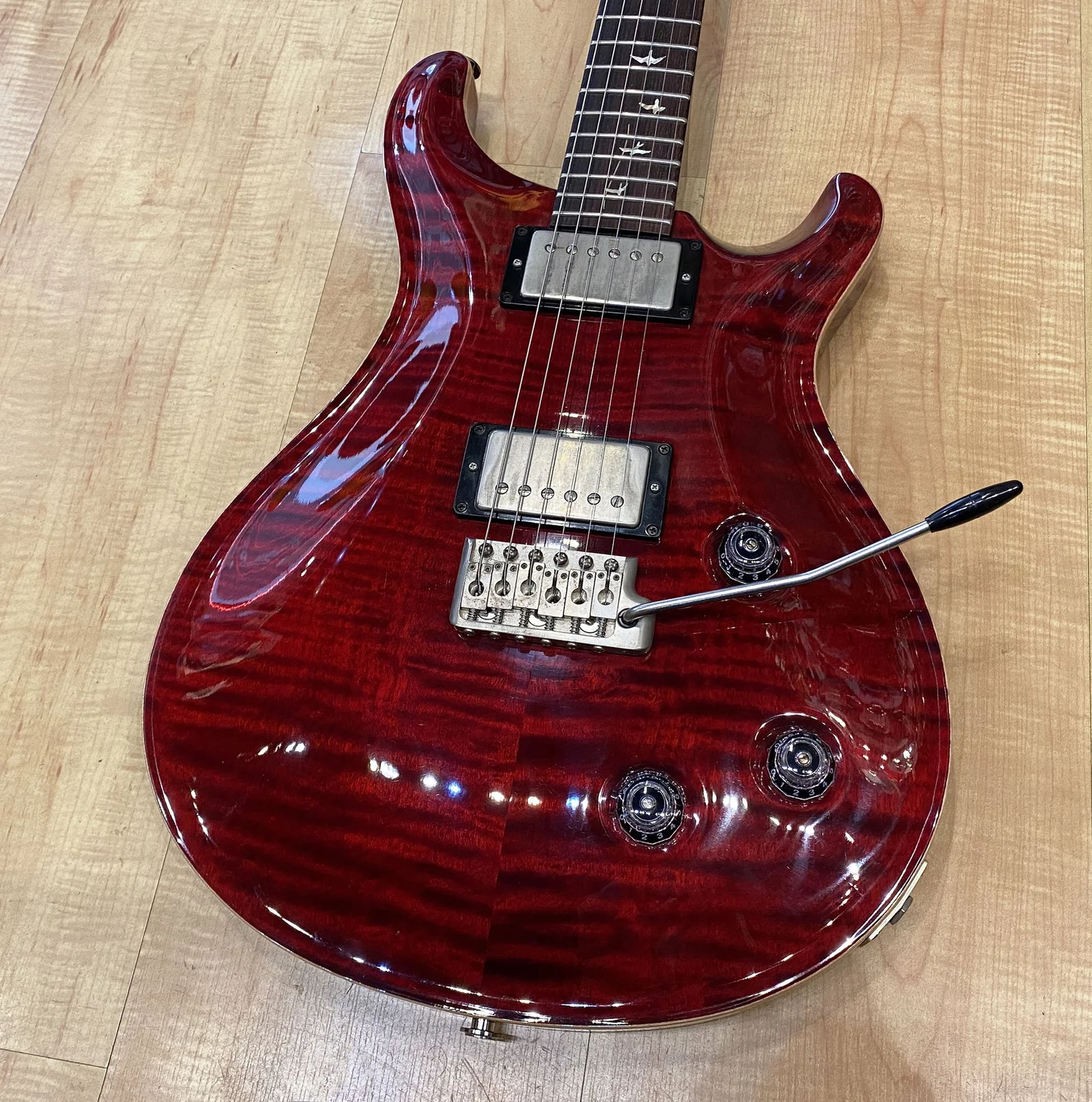 PRS 20th Anniversary Custom 22 Flame 10 Top Transparent Scarlet 