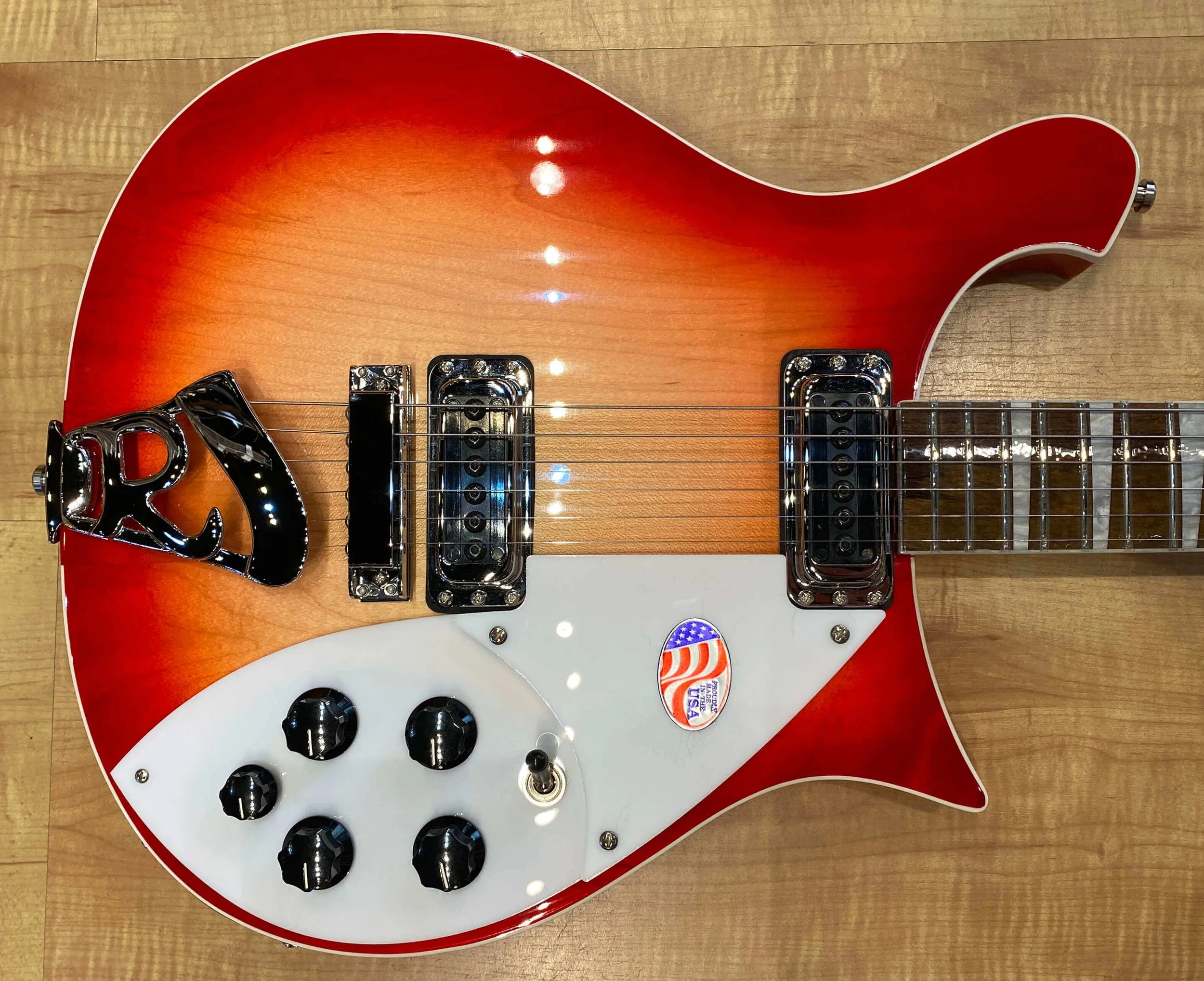 Body of the Rickenbacker 620 6-String Solid Body Electric Guitar In Fireglo Sunburst