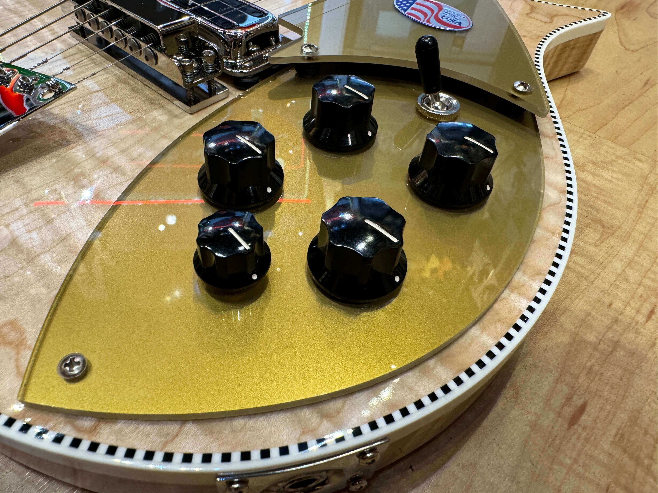 Tone controls of the Rickenbacker 660 6-String Electric Guitar In MapleGlo