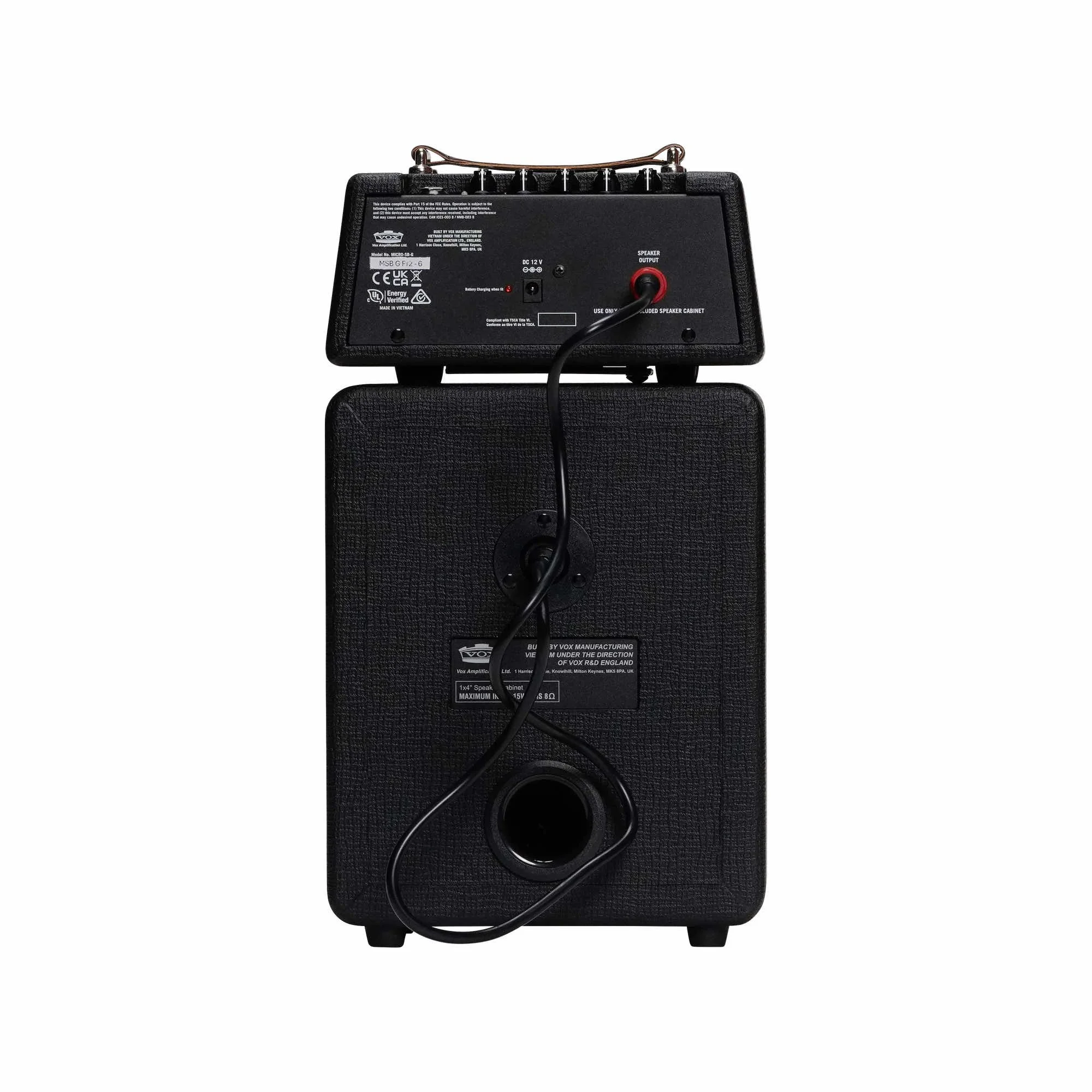 Back of the VOX Micro Superbeetle Guitar Amp