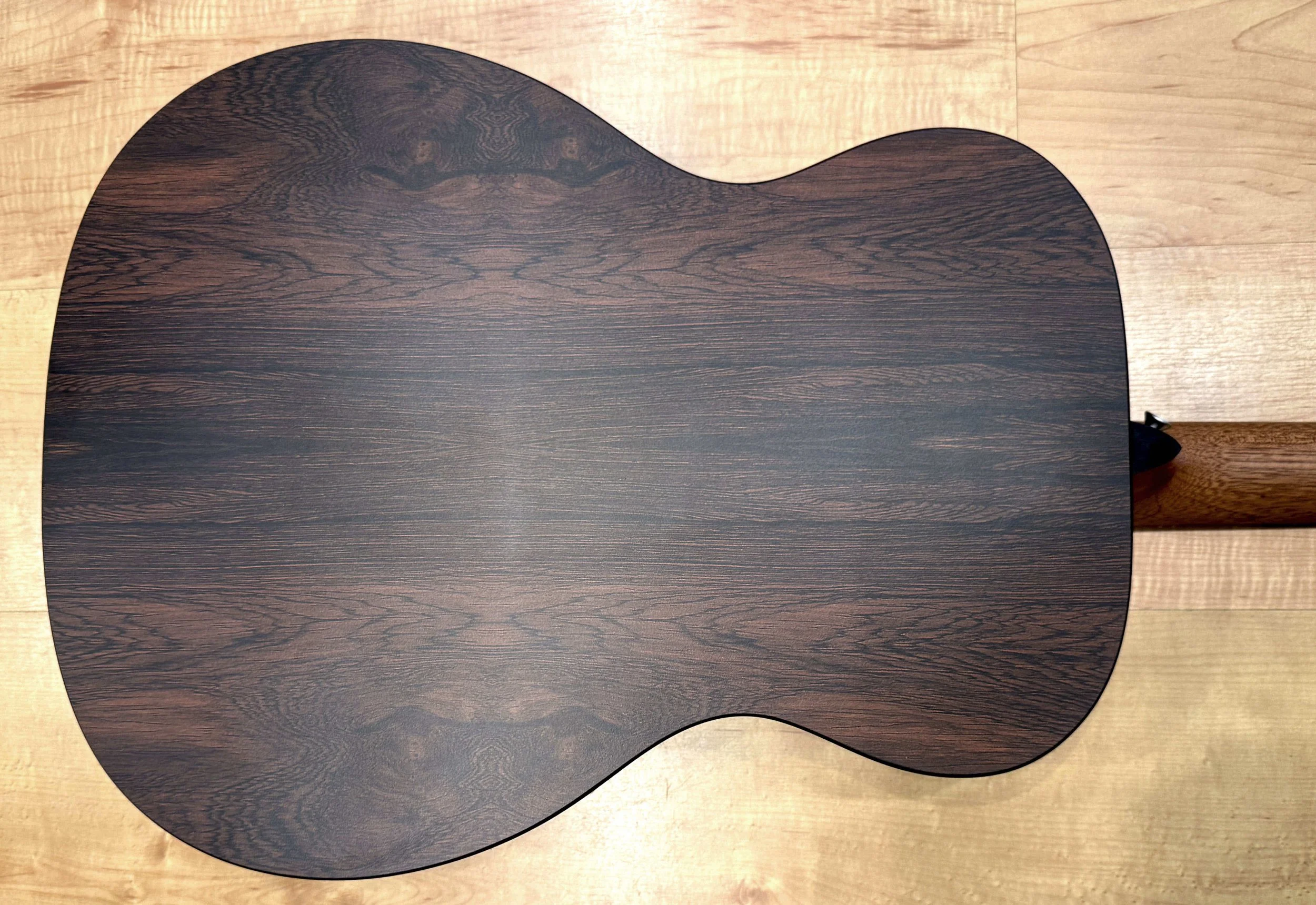 Back of the body of the Martin X Series 000-X2E Brazilian Acoustic Electric Guitar