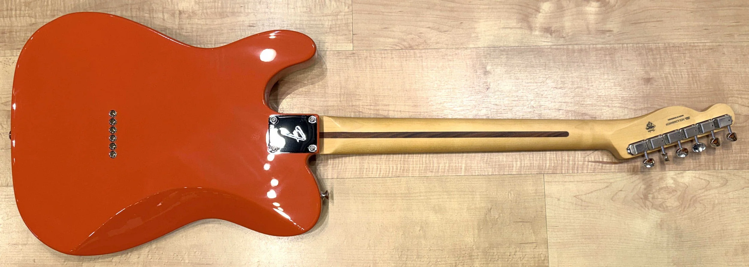 Back of the Fender Player II Telecaster HH Electric Guitar In Rallye Orange