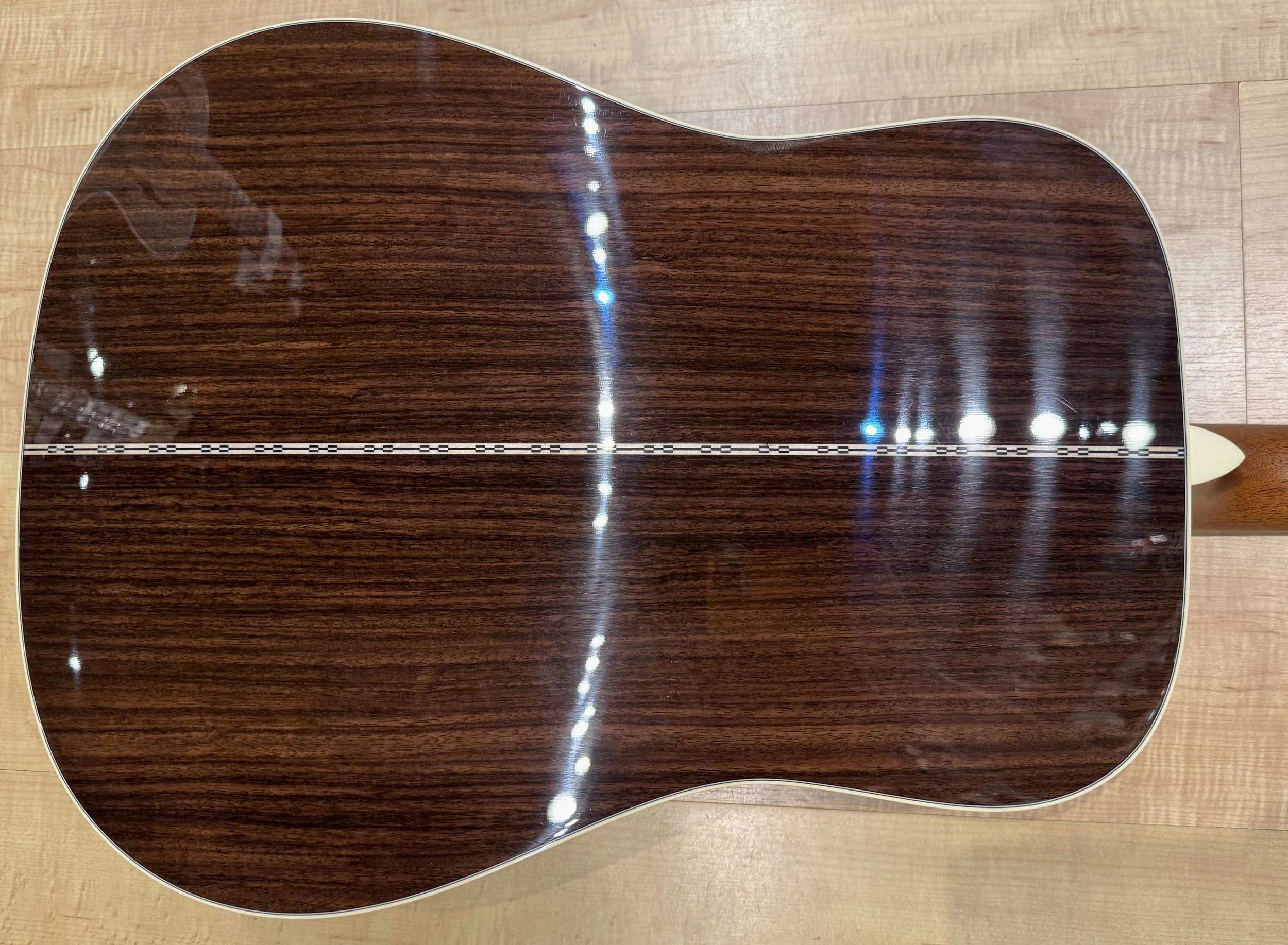Back of the Martin Standard Series D-28 (2025 Refresh) Acoustic Guitar Natural Gloss Serial Number 3016056