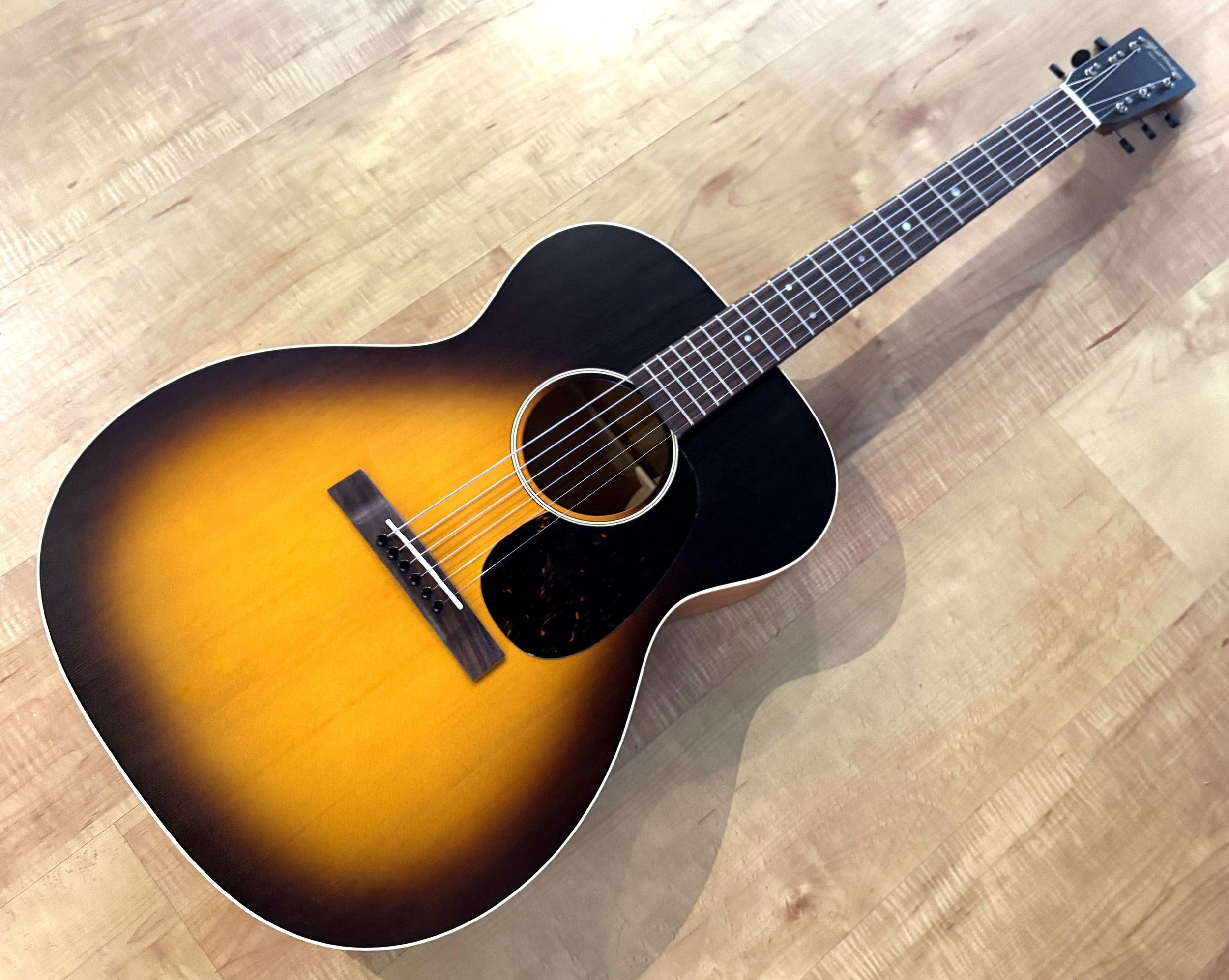Full view of the Martin 17 Series 000-17 Auditorium Acoustic Guitar In Whiskey Sunset