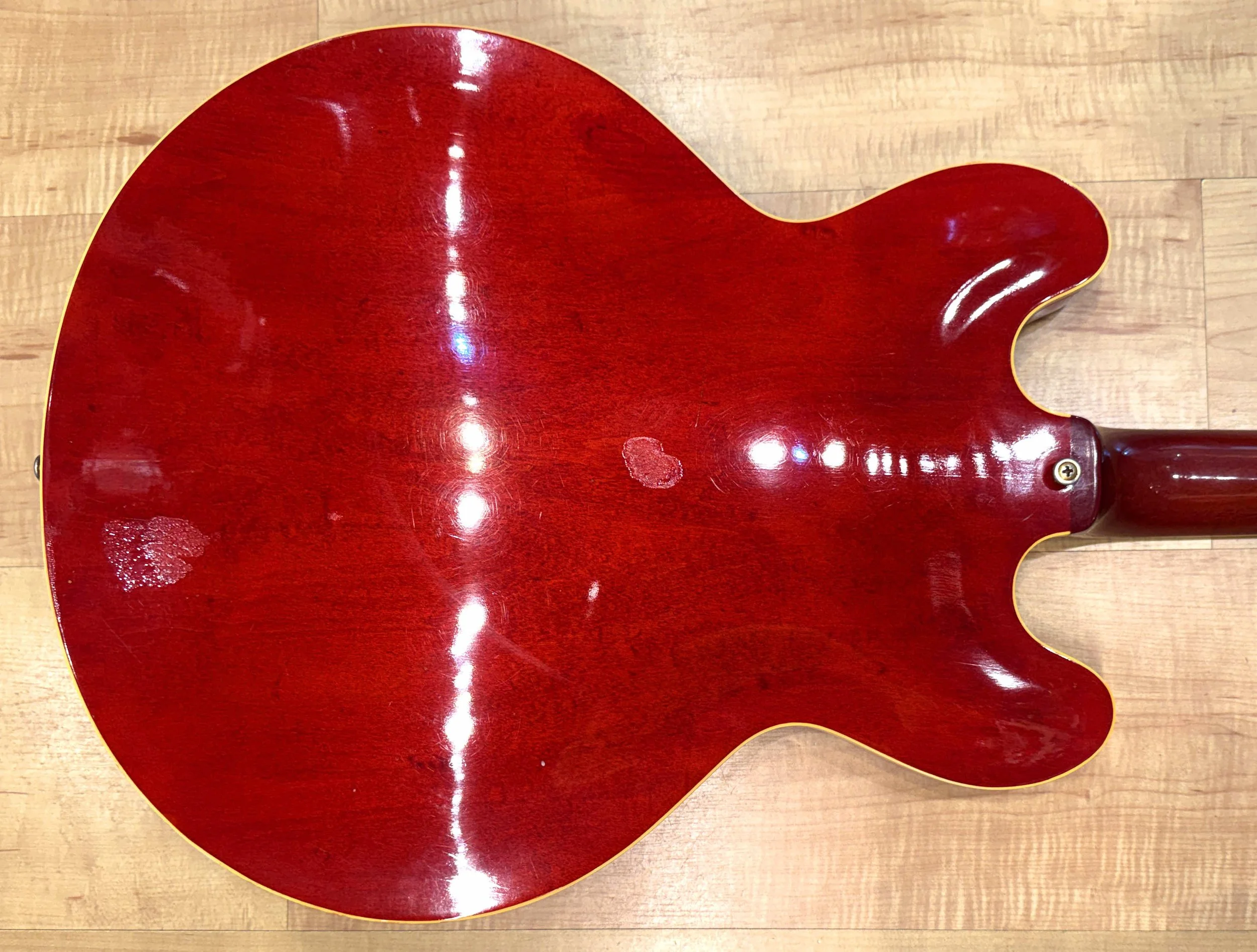 Back of the body of the Gibson ES-345TD Thinline Semi-Hollow Electric Archtop Guitar - Vintage 1960