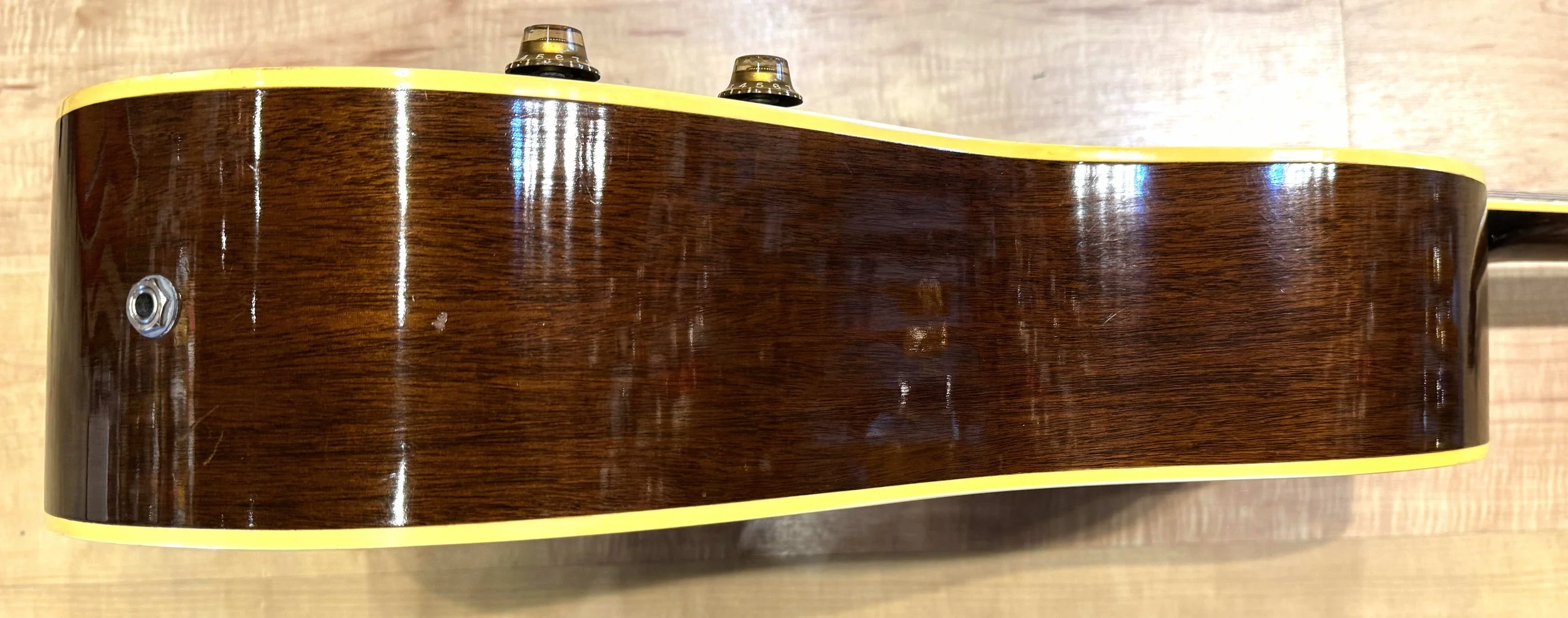 Left side of the Gibson J-160E Acoustic-Electric Guitar - Vintage 1959