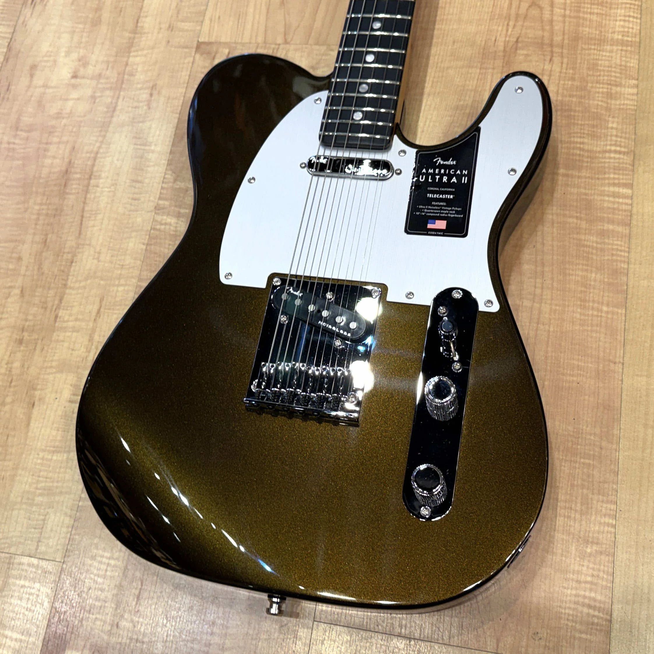 Fender American Ultra II Telecaster Electric Guitar In Texas Tea