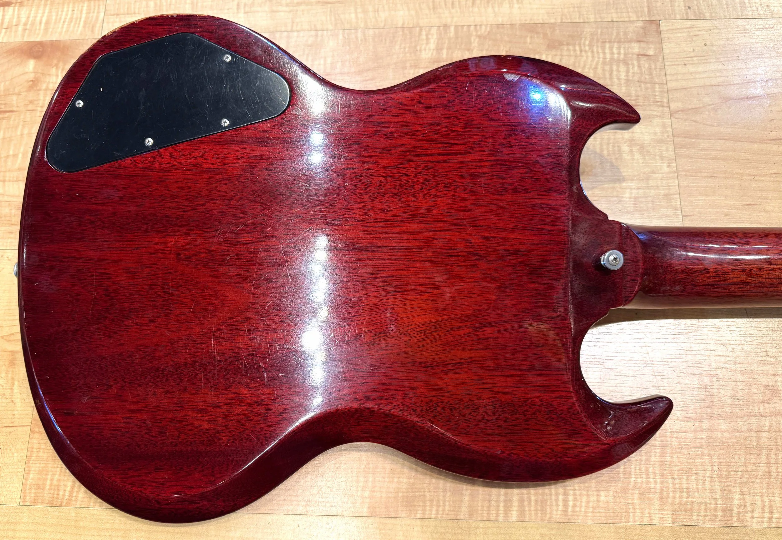 Back of the body of the Gibson Les Paul/SG Standard Model Solid Body Electric Guitar