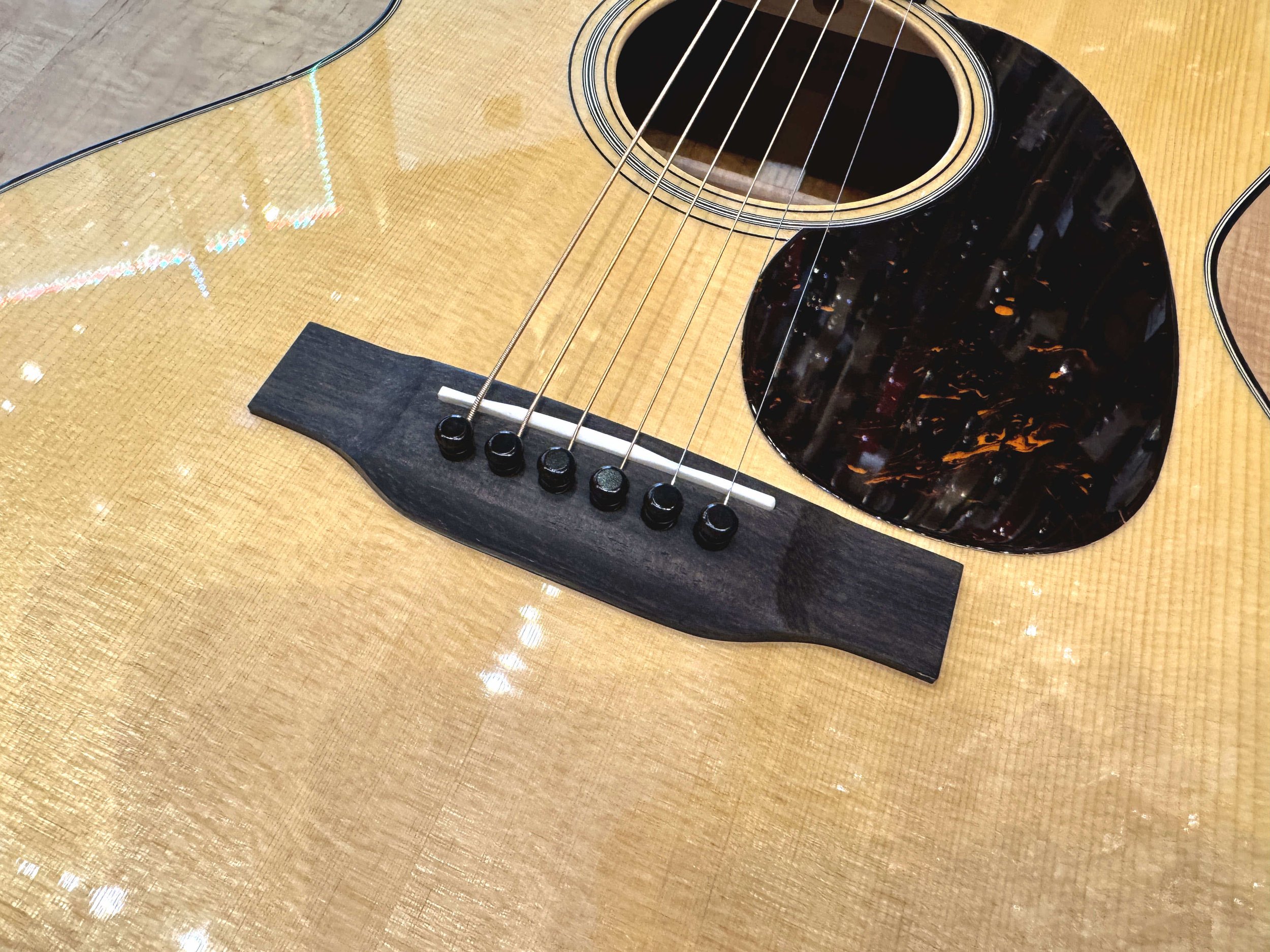 Bridge of the Martin Standard Series 000-18 Acoustic Guitar