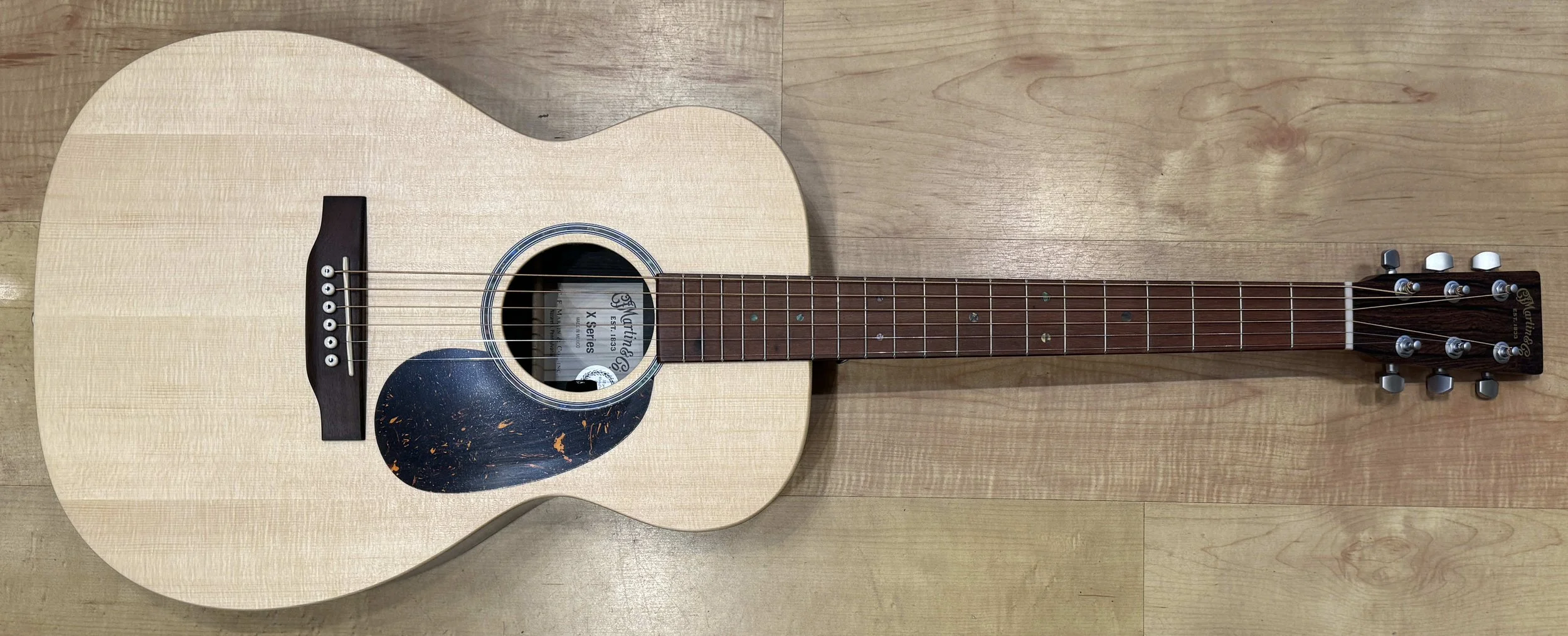 Front of the Martin X Series 00-X2E Cocobolo Acoustic Electric Guitar