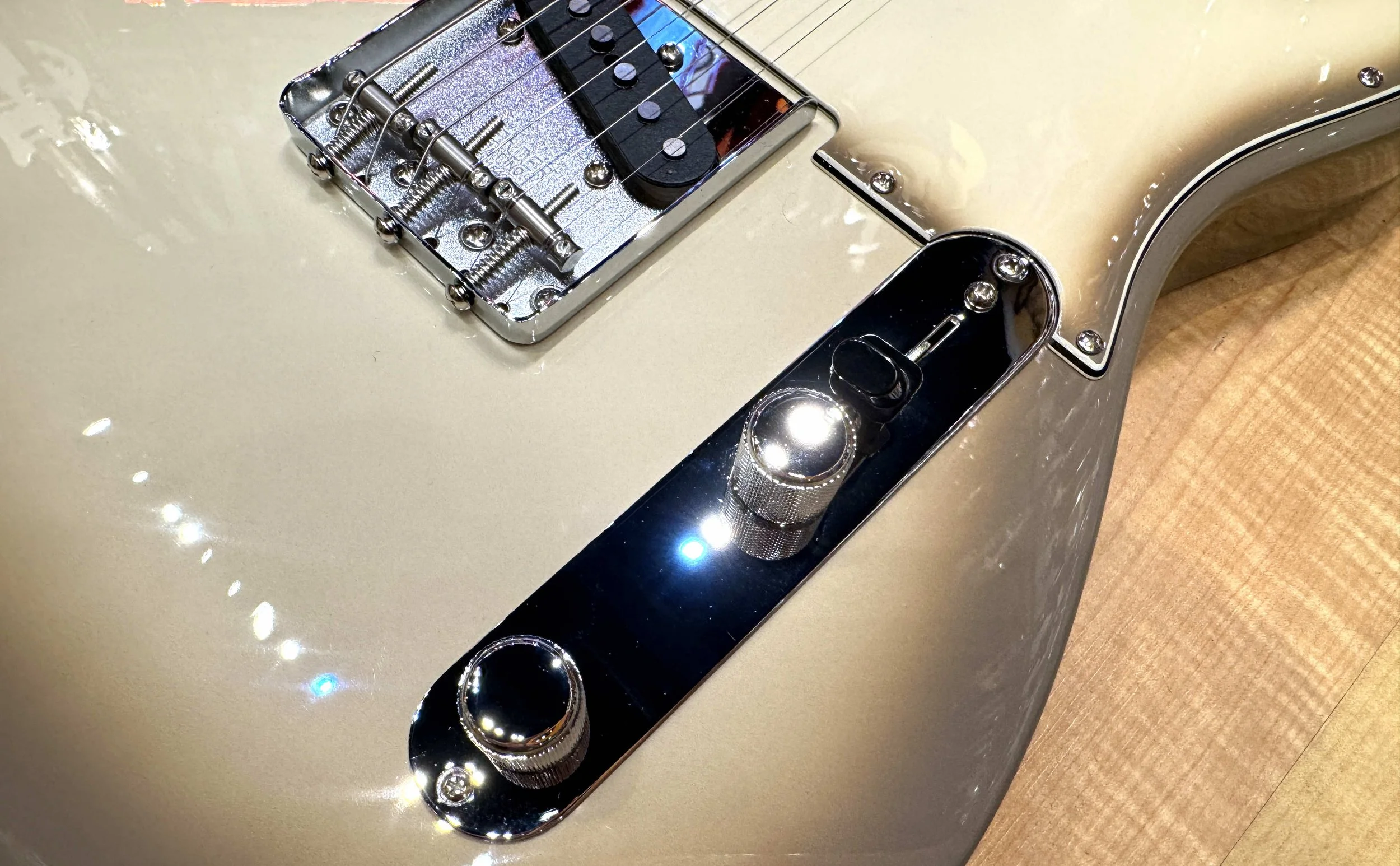 Tone controls of the Fender Limited Edition Vintera II '60s Telecaster Electric Guitar In Antigua