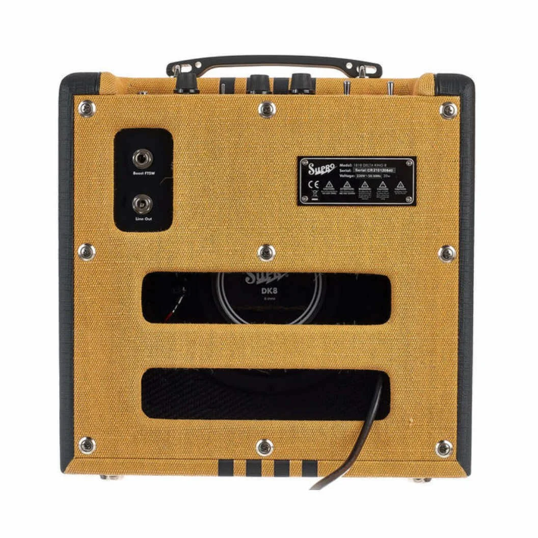 Back of the Supro Delta King 12 1x12 15W Combo Amp