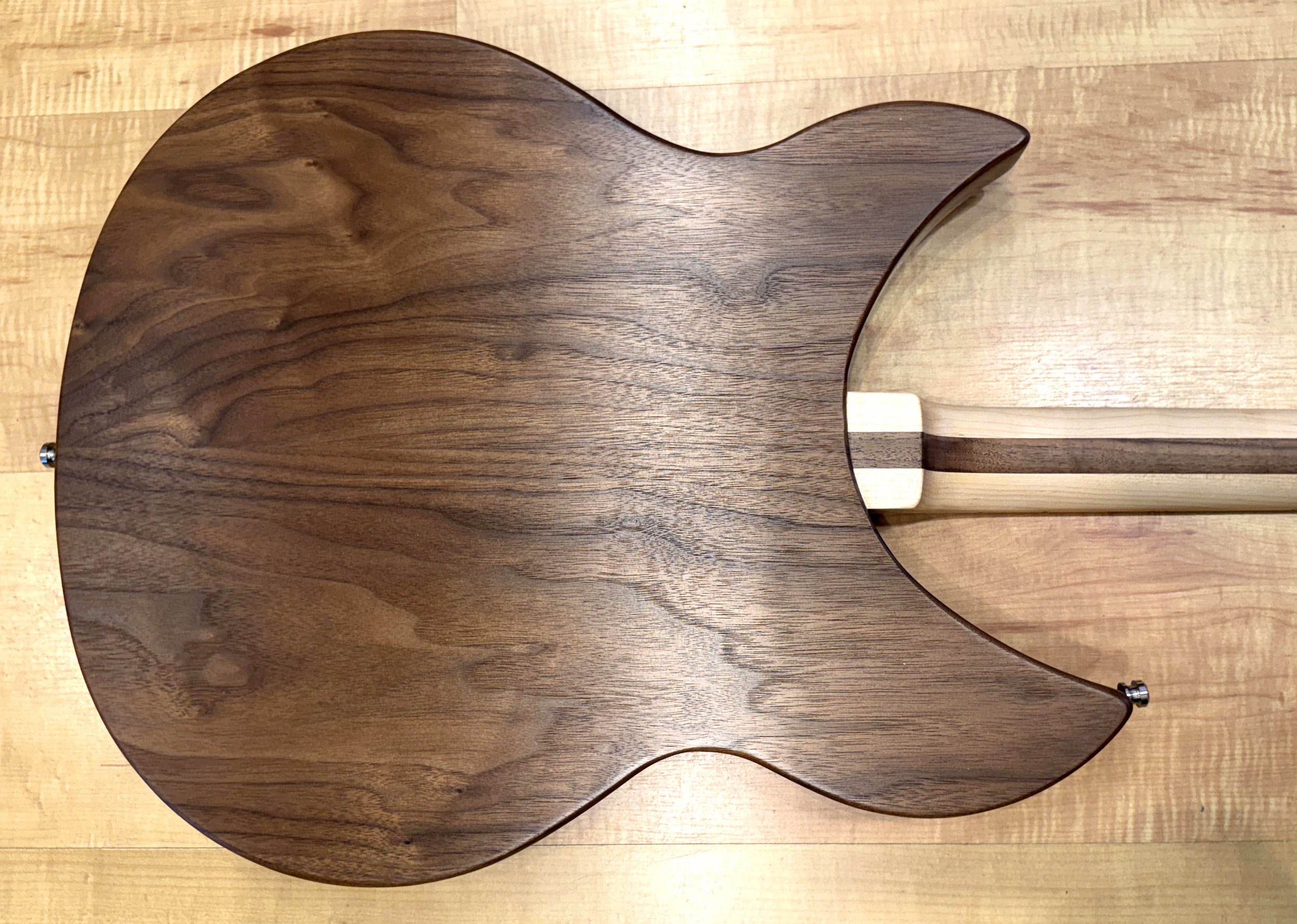 Back of the body of the Rickenbacker 330/12W 12-String Electric Guitar In Walnut