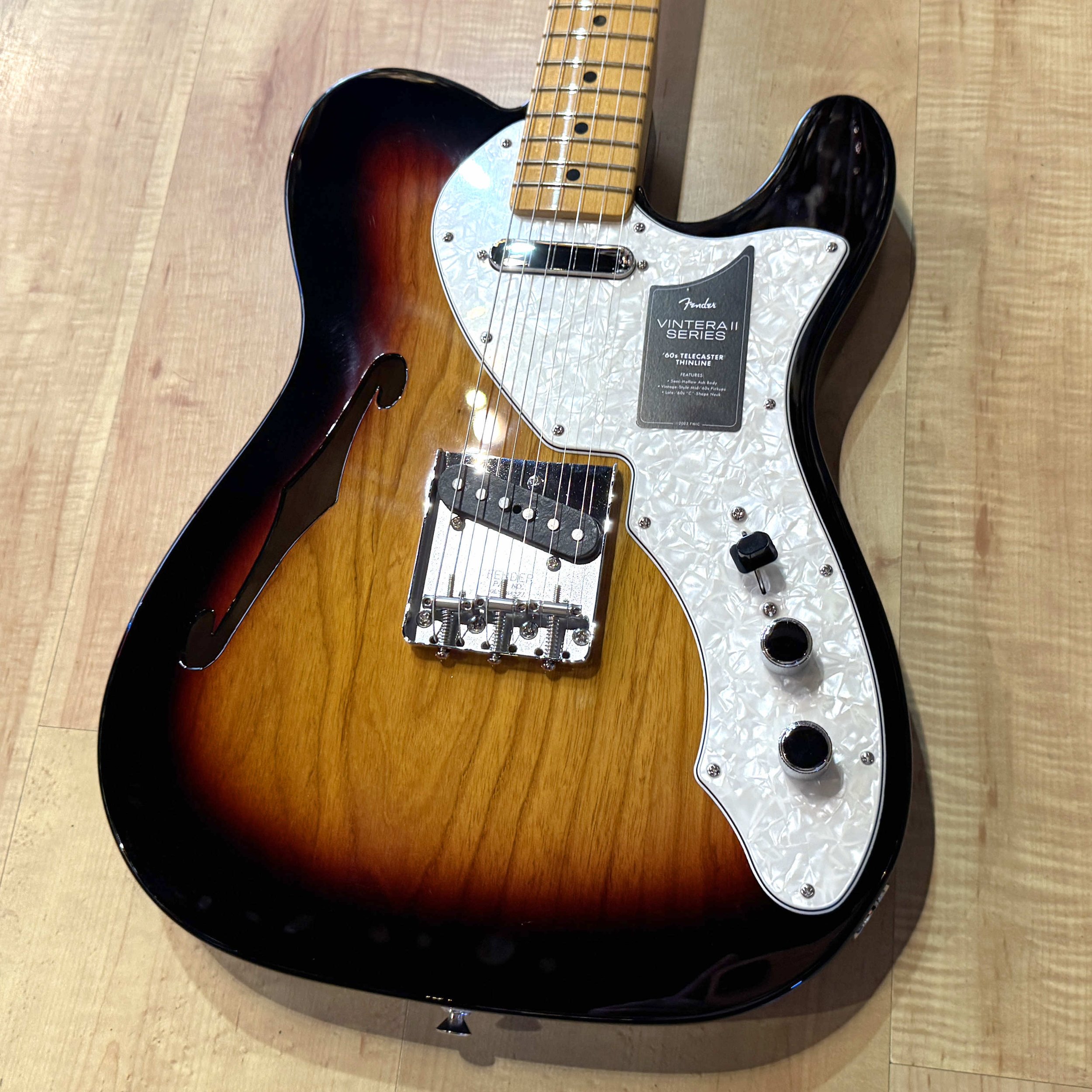 Fender Vintera II '60s Telecaster Thinline Semi-Hollow Electric Guitar 3-Color Sunburst Serial Number MX23041293