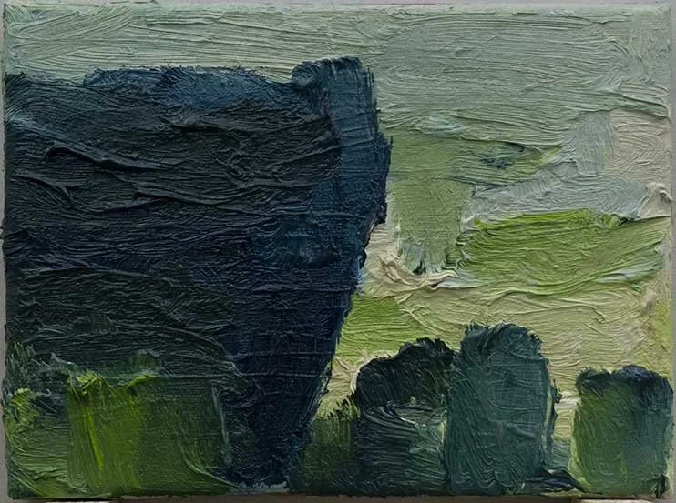 ruhiger Ernst, 2019, Öl auf Leinwand, 18x24cm