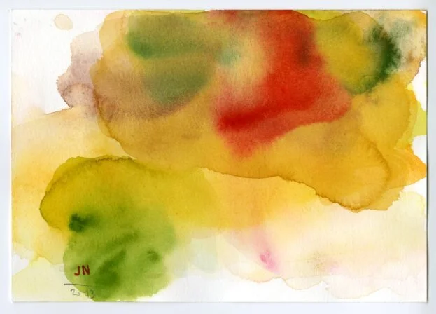 Einstimmung 4 (ins Klänge leben), 2013, Tempera, 14.8x20.9cm