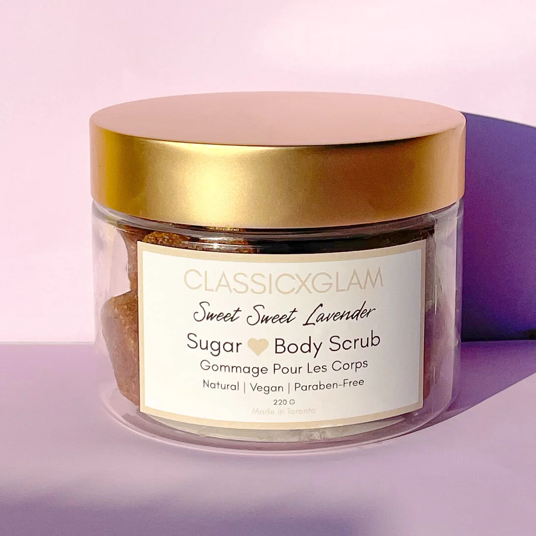 Sweet Sweet Lavender Sugar Hearts Body Scrub by Classic Glam, $28