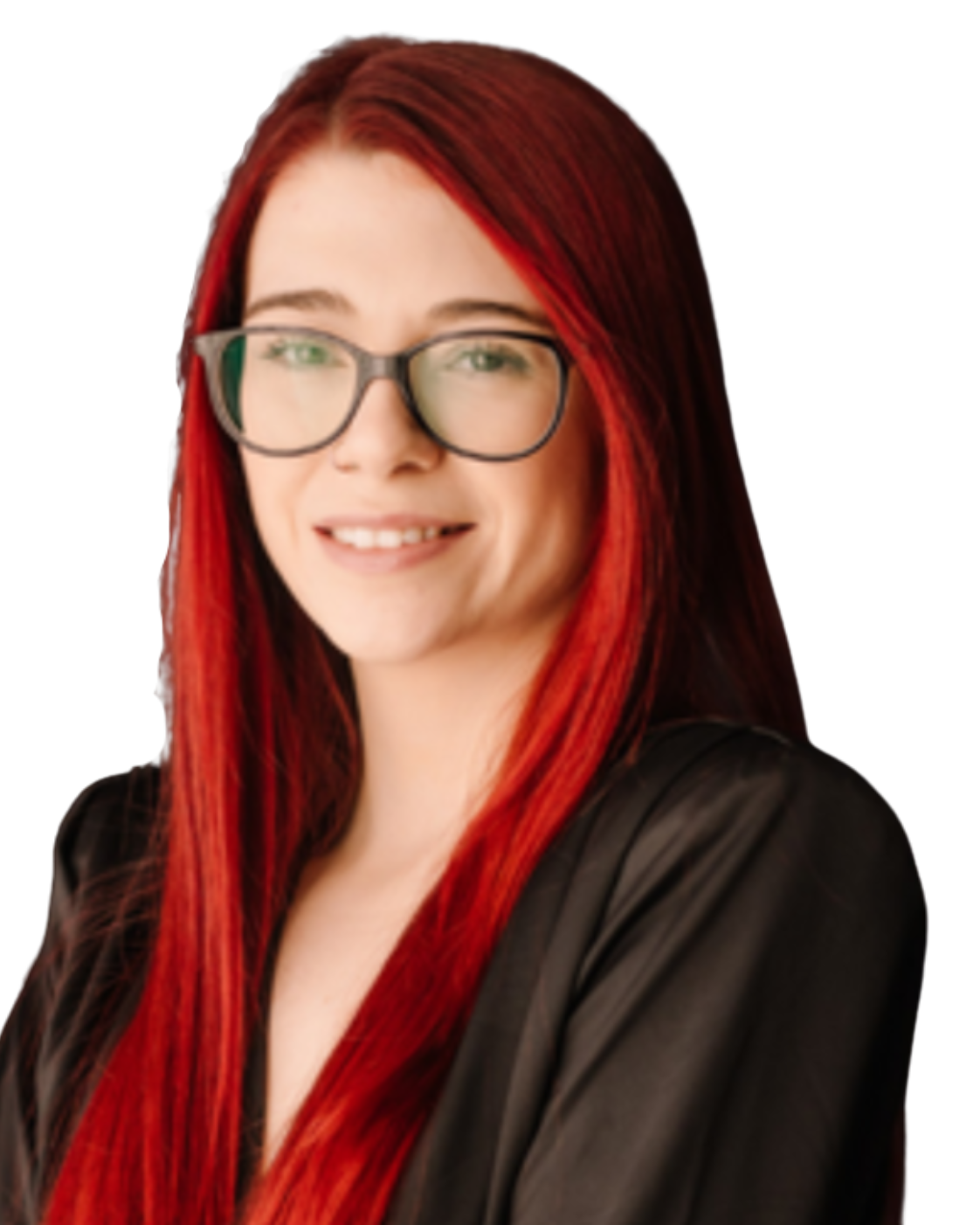 Shauna Major, Data Set Manager & Knowledge Mobilization, black jacket, smiling, side profile.