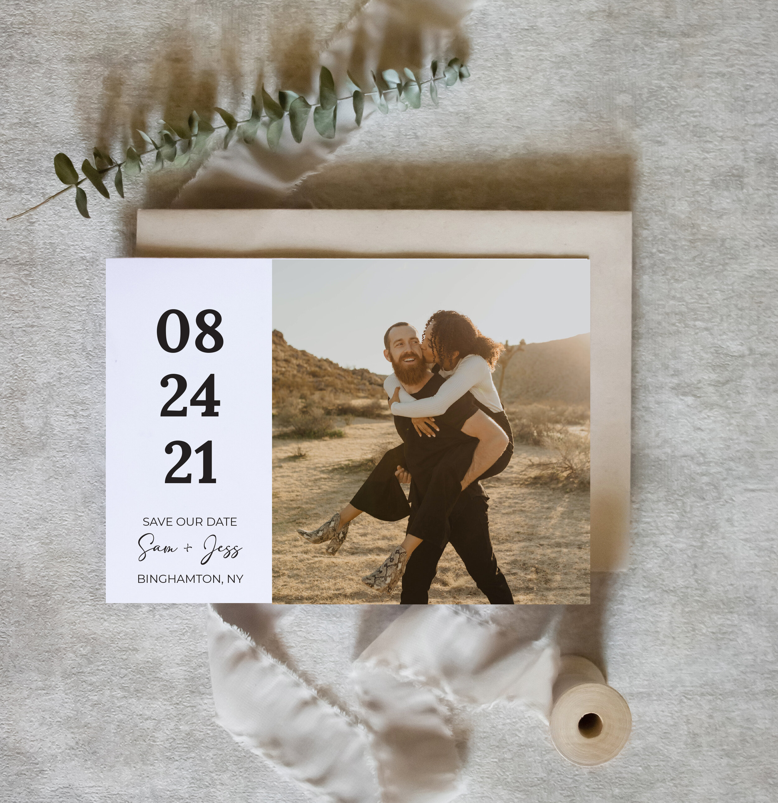 Block Date - Save The Date Card