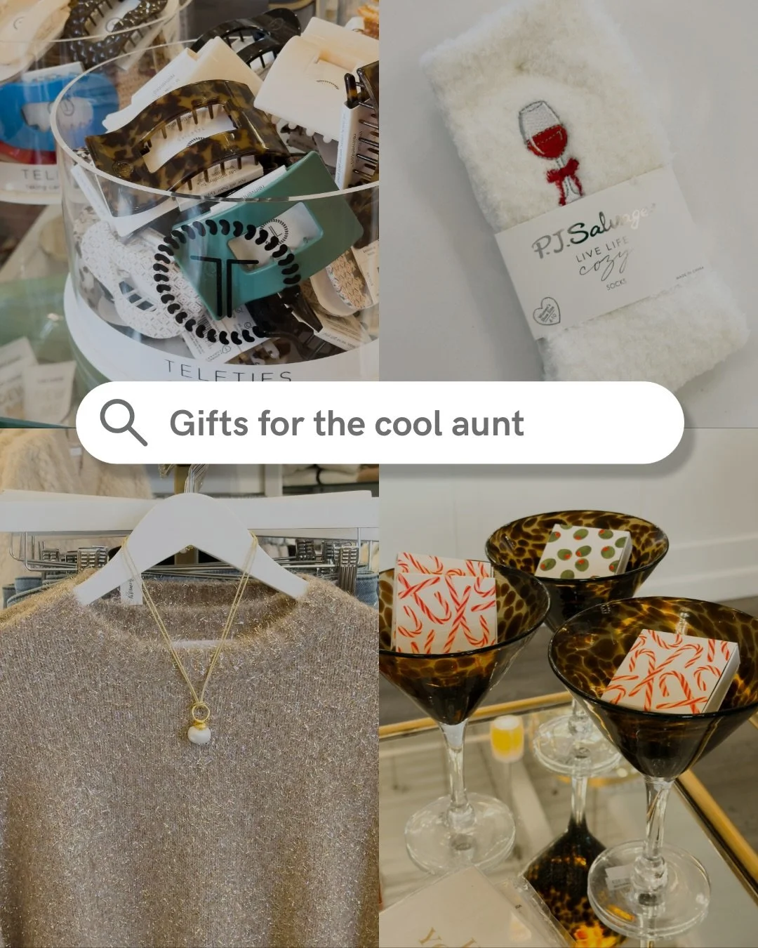 For: The aunt who always gives the best gifts - cozy, chic, and just a little ✨extra✨ in the best way.
Shopping for her? Or let&rsquo;s be honest&hellip; shopping as her?
Either way, everything you need for holiday gifting is right here at Whimsy!

S