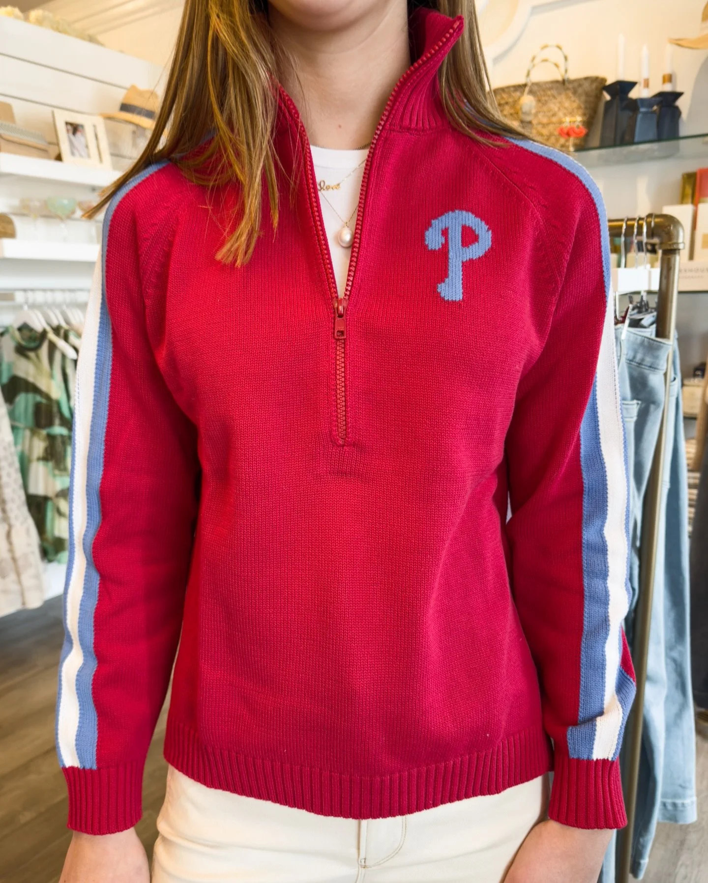Phillies gear ❤️⚾
The season opener is only 8 days away... Stop in and get game day ready! 

#philliesfans #philliesopeningday #baseballseason #boutiqueshopping #greenvillede